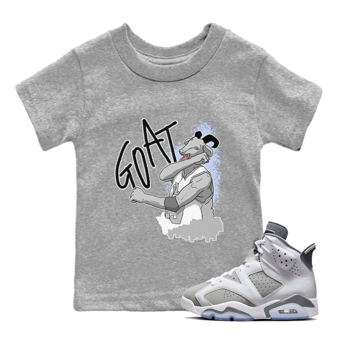 Jordan 6 Cool Grey Sneaker Match Tees Screaming Goat Sneaker Tees Jordan 6 Cool Grey Sneaker Release Tees Kids Shirts