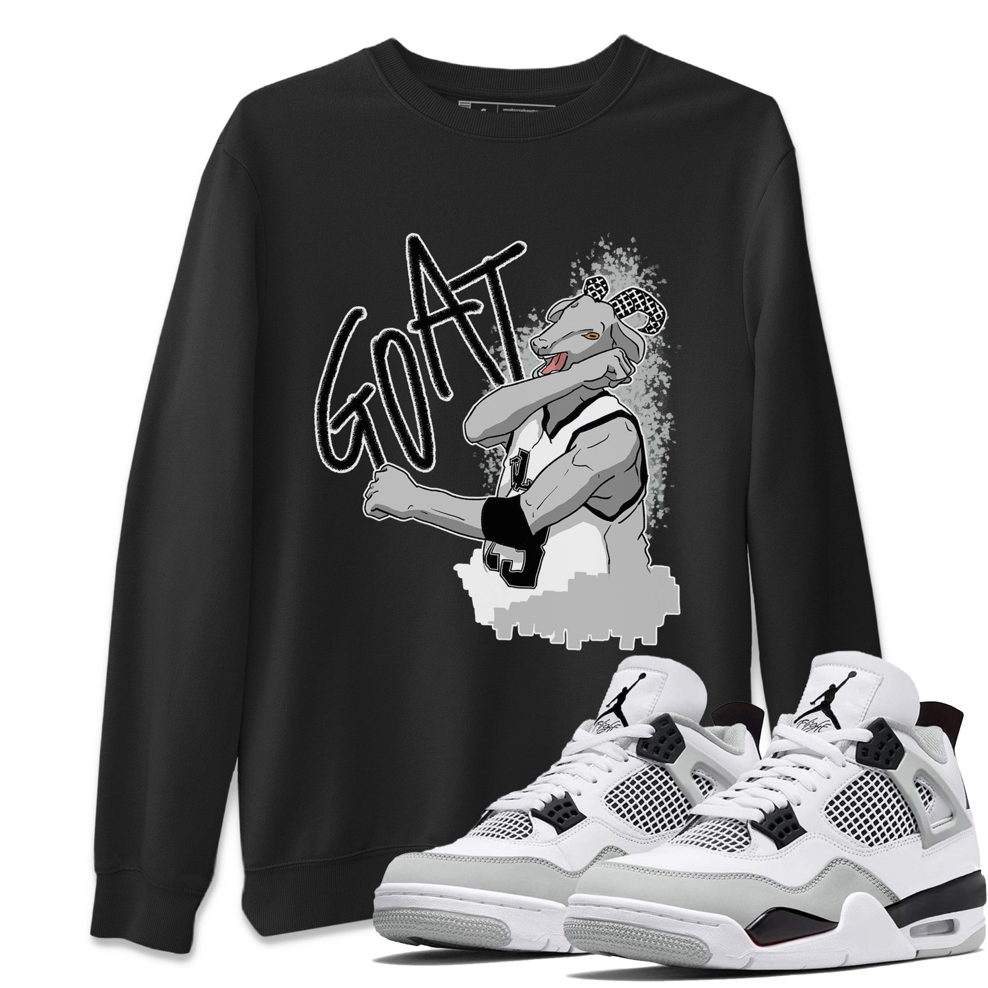 Jordan 4 Military Black Sneaker Match Tees Screaming Goat Sneaker Tees Jordan 4 Military Black Sneaker Release Tees Unisex Shirts