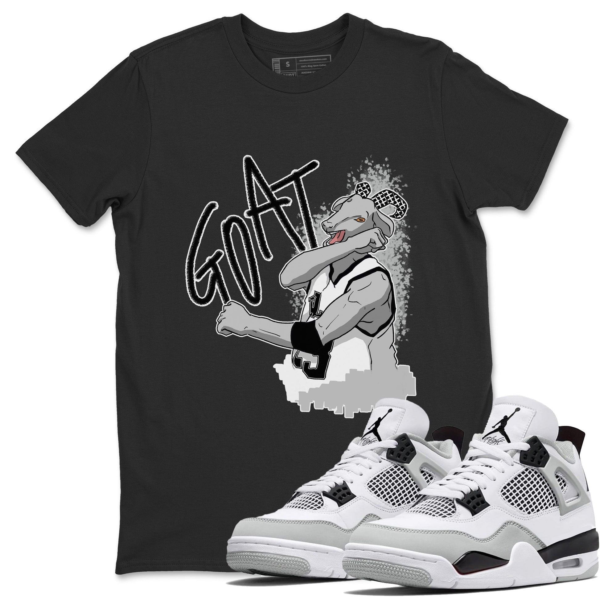 Jordan 4 Military Black Sneaker Match Tees Screaming Goat Sneaker Tees Jordan 4 Military Black Sneaker Release Tees Unisex Shirts