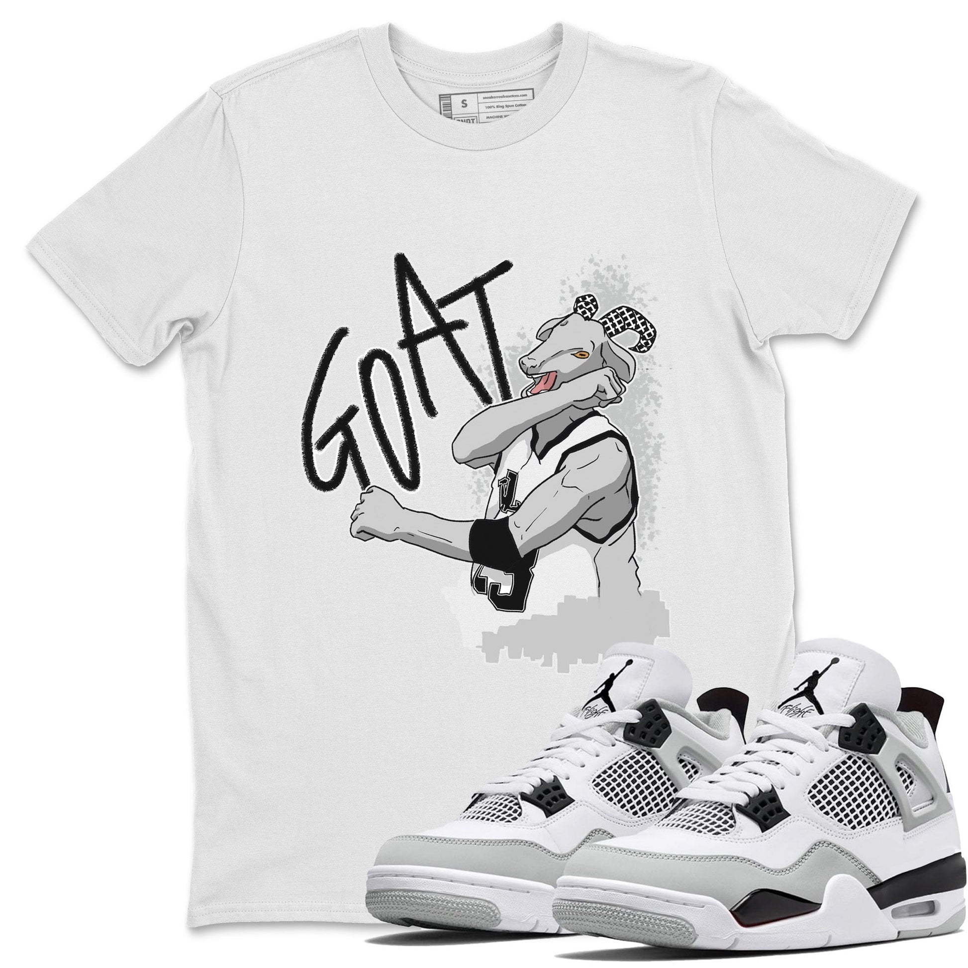 Jordan 4 Military Black Sneaker Match Tees Screaming Goat Sneaker Tees Jordan 4 Military Black Sneaker Release Tees Unisex Shirts
