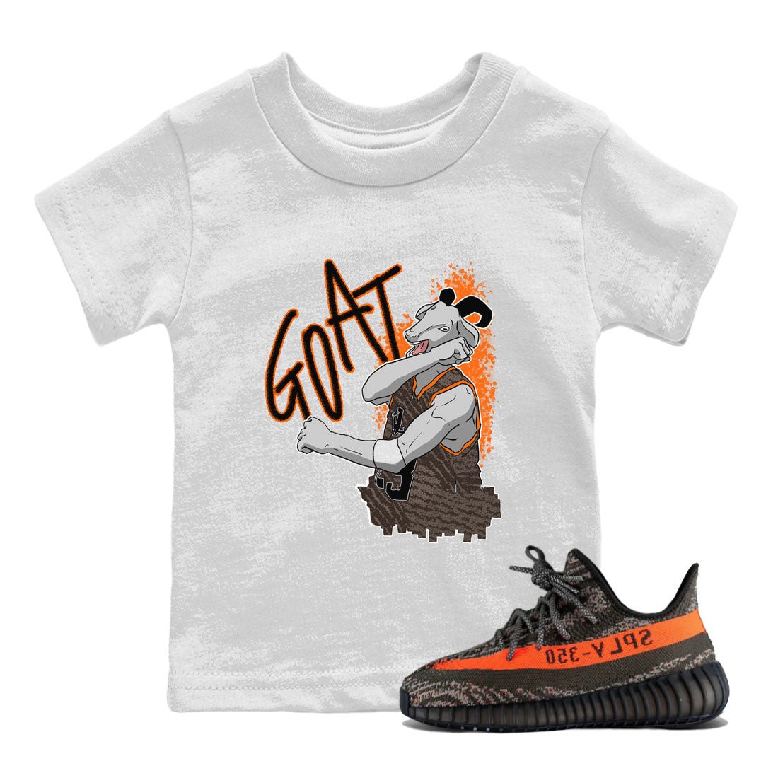 Yeezy Boost 350 Carbon Beluga shirt to match jordans Screaming Goat sneaker tees Yeezy 350 Carbon Beluga SNRT Sneaker Release Tees Crew Neck T-ShirtBaby Toddler White 1 T-Shirt