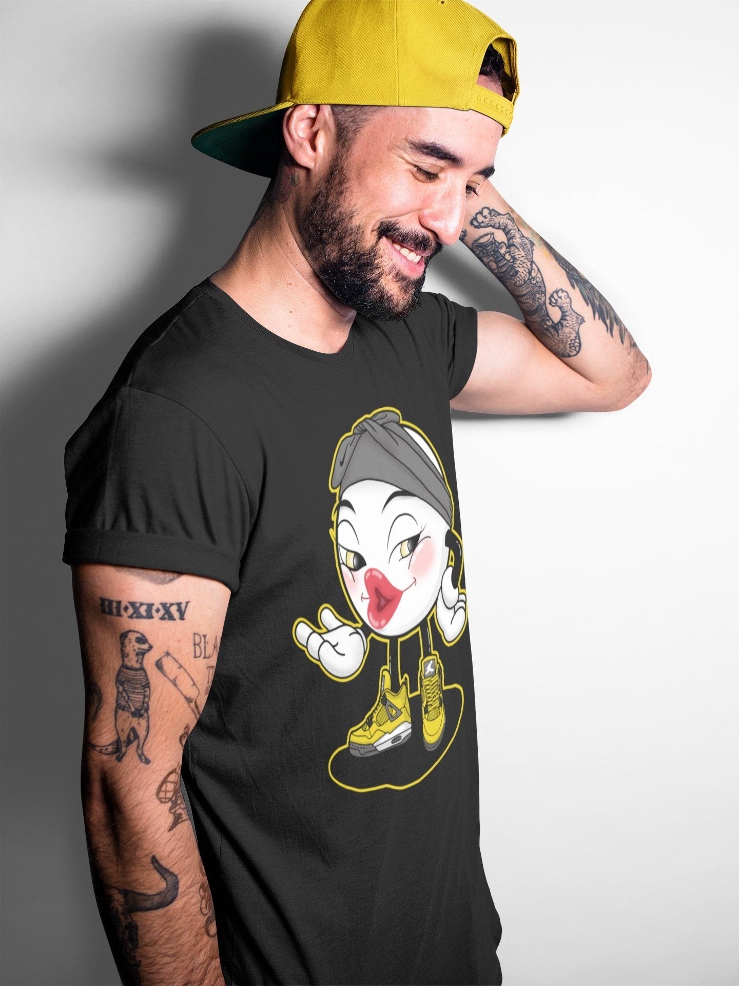 Jordan 4 Lightning Sneaker Match Tees Sexy Emoji Sneaker Tees Jordan 4 Lightning Sneaker Release Tees Unisex Shirts