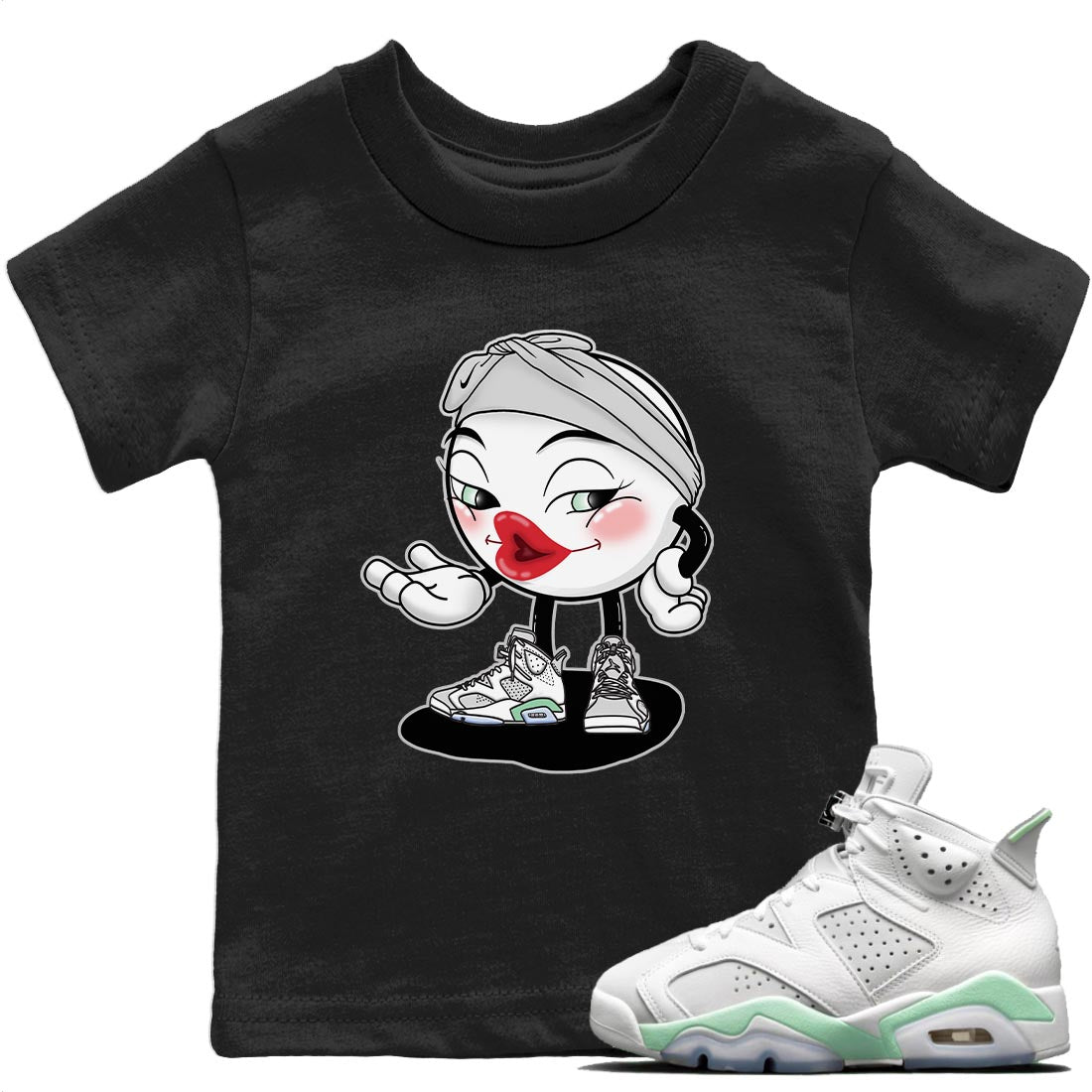 Jordan 6 Mint Foam Sneaker Match Tees Sexy Emoji Sneaker Tees Jordan 6 Mint Foam Sneaker Release Tees Kids Shirts