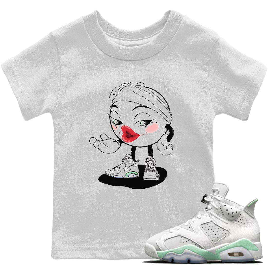Jordan 6 Mint Foam Sneaker Match Tees Sexy Emoji Sneaker Tees Jordan 6 Mint Foam Sneaker Release Tees Kids Shirts