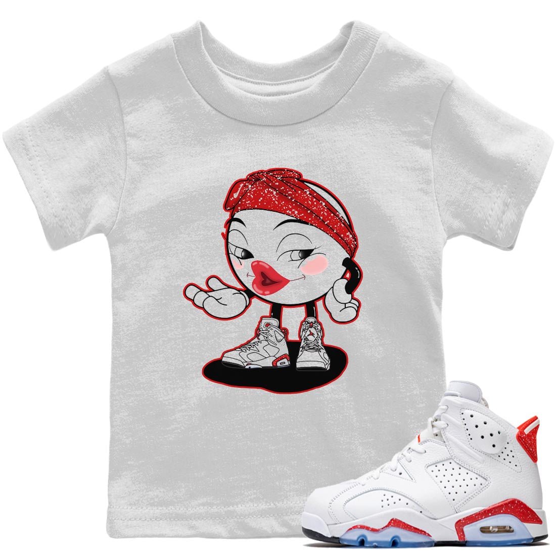 Jordan 6 Red Velvet Cookies Sneaker Match Tees Sexy Emoji Sneaker Tees Jordan 6 Red Velvet Cookies Sneaker Release Tees Kids Shirts