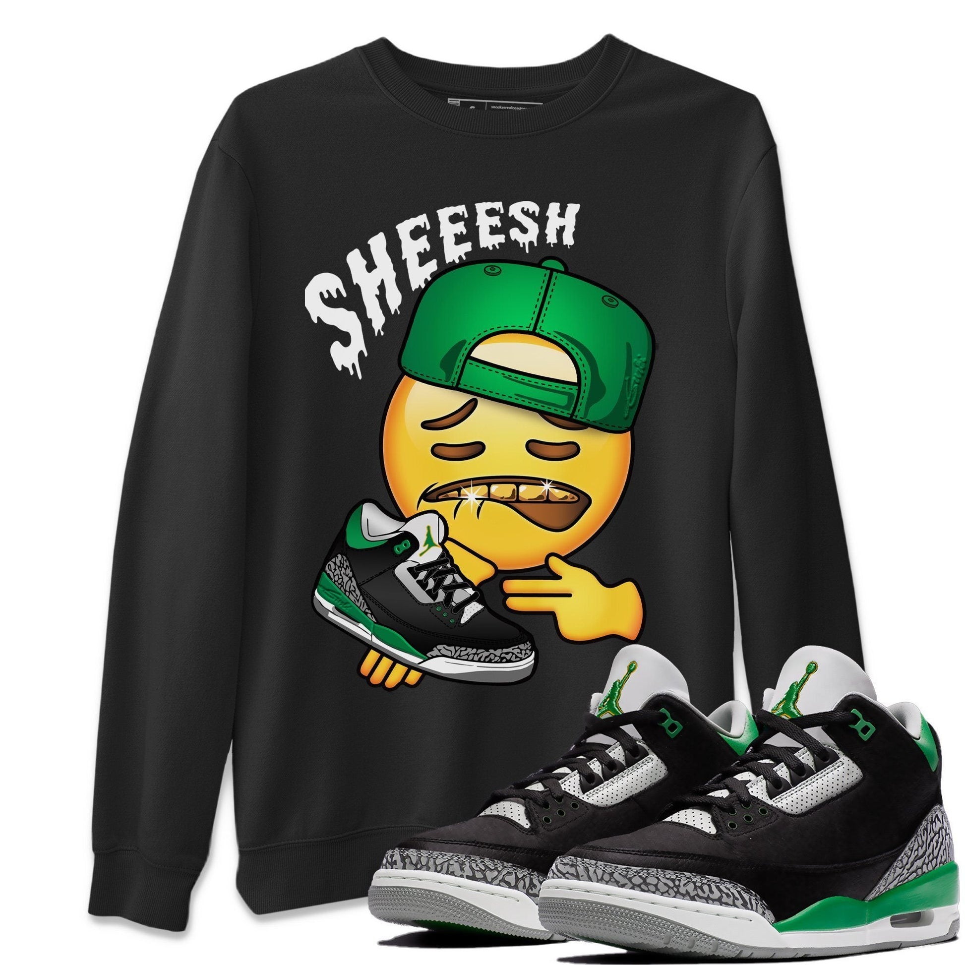 Jordan 3 Pine Green Sneaker Match Tees Sheesh Sneaker Tees Jordan 3 Pine Green Sneaker Release Tees Unisex Shirts