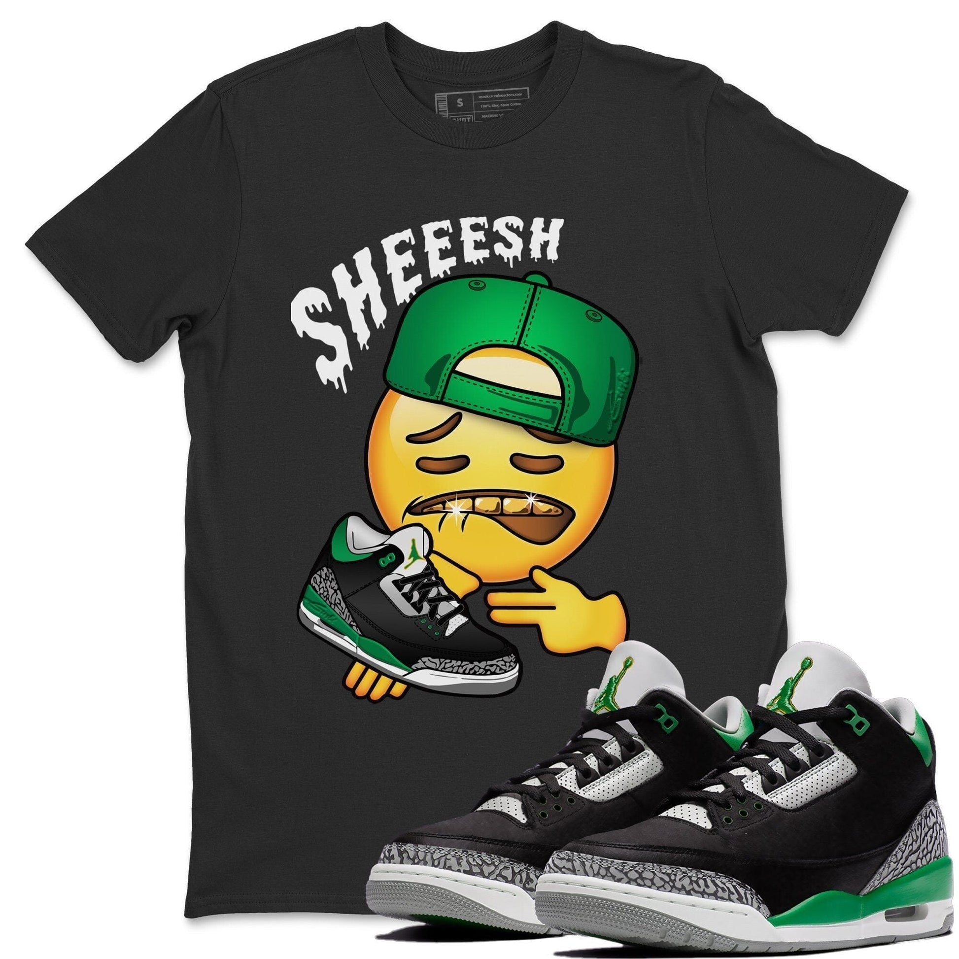 Jordan 3 Pine Green Sneaker Match Tees Sheesh Sneaker Tees Jordan 3 Pine Green Sneaker Release Tees Unisex Shirts