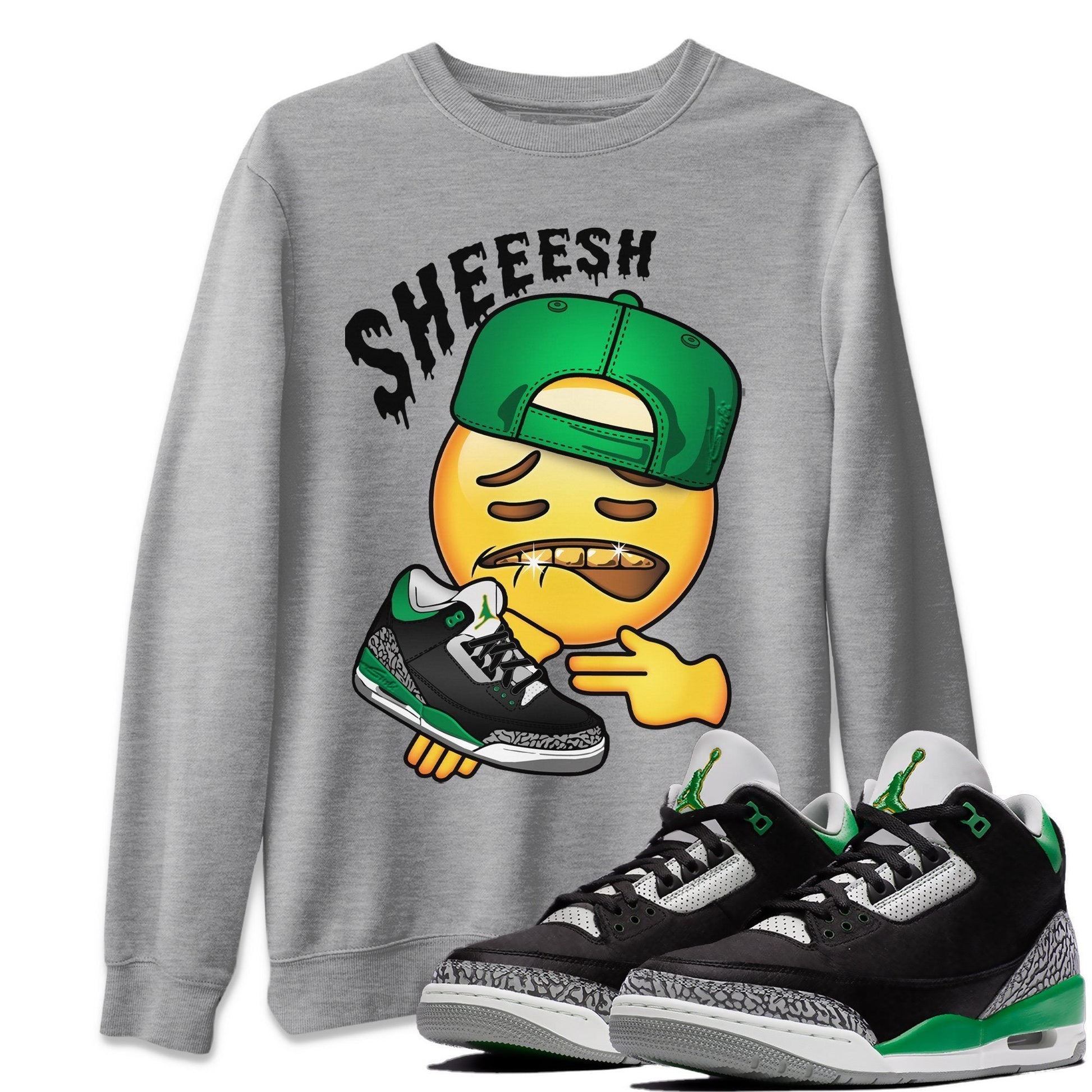 Jordan 3 Pine Green Sneaker Match Tees Sheesh Sneaker Tees Jordan 3 Pine Green Sneaker Release Tees Unisex Shirts