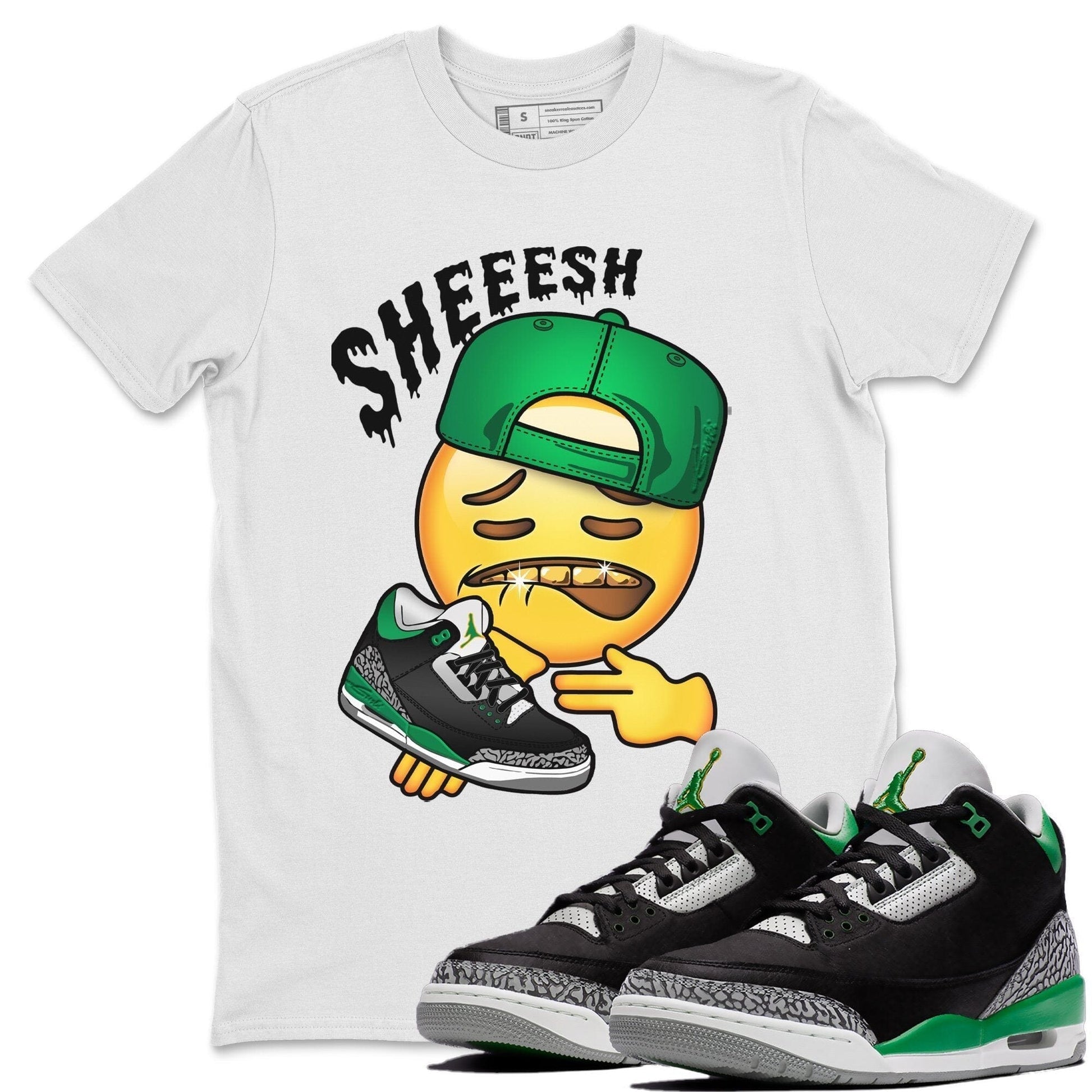 Jordan 3 Pine Green Sneaker Match Tees Sheesh Sneaker Tees Jordan 3 Pine Green Sneaker Release Tees Unisex Shirts