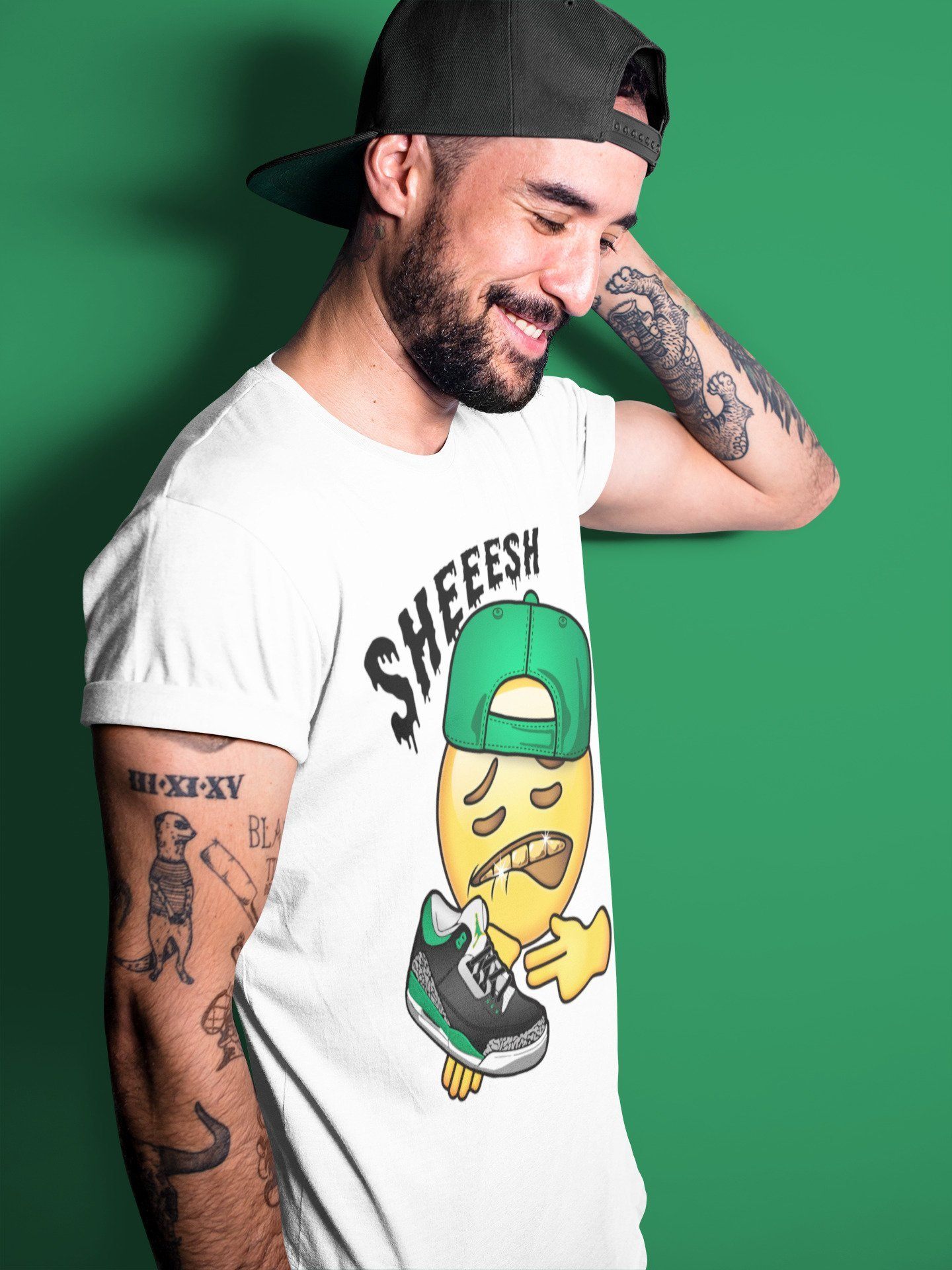 Jordan 3 Pine Green Sneaker Match Tees Sheesh Sneaker Tees Jordan 3 Pine Green Sneaker Release Tees Unisex Shirts
