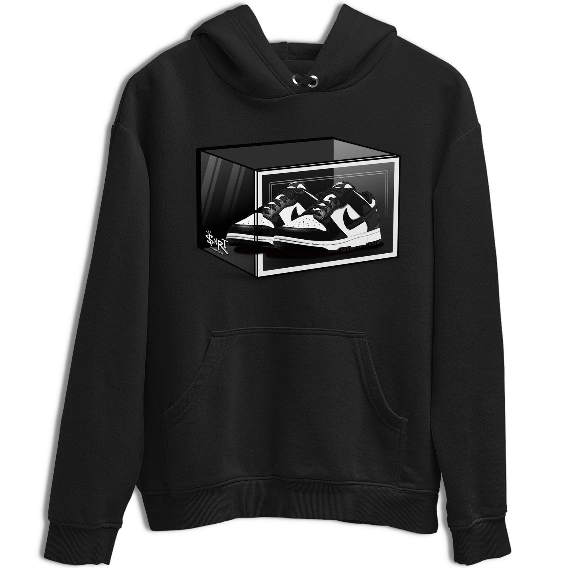 Dunk Panda shirt to match jordans Shoe Box sneaker tees Dunk Panda SNRT Sneaker Release Tees Unisex Black 2 T-Shirt