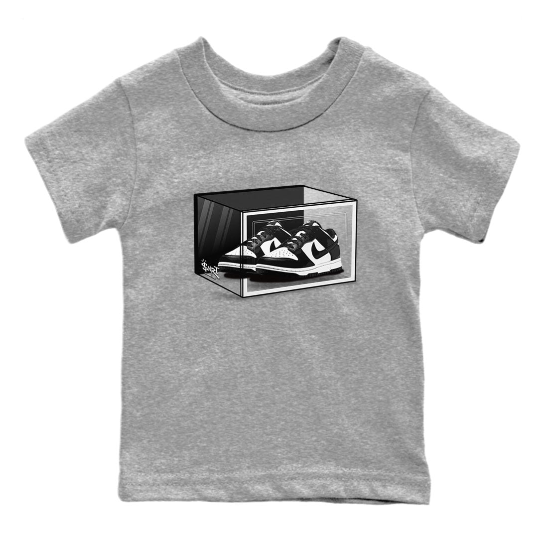 Dunk Panda shirt to match jordans Shoe Box sneaker tees Dunk Panda SNRT Sneaker Release Tees Baby Toddler Heather Grey 2 T-Shirt