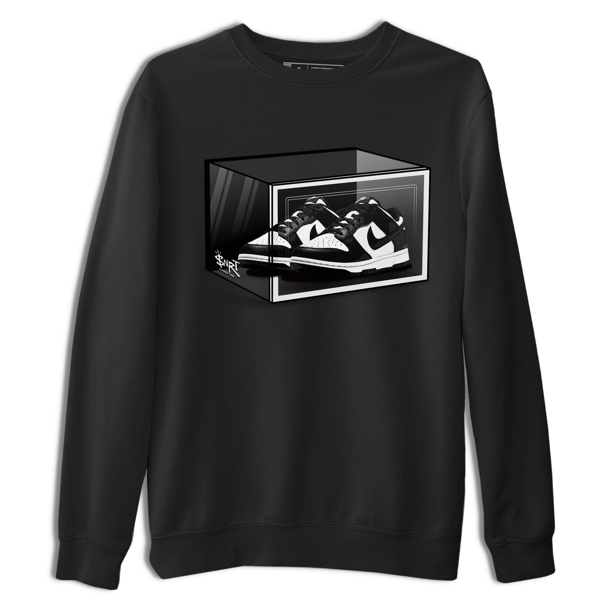 Dunk Panda shirt to match jordans Shoe Box sneaker tees Dunk Panda SNRT Sneaker Release Tees Unisex Black 2 T-Shirt