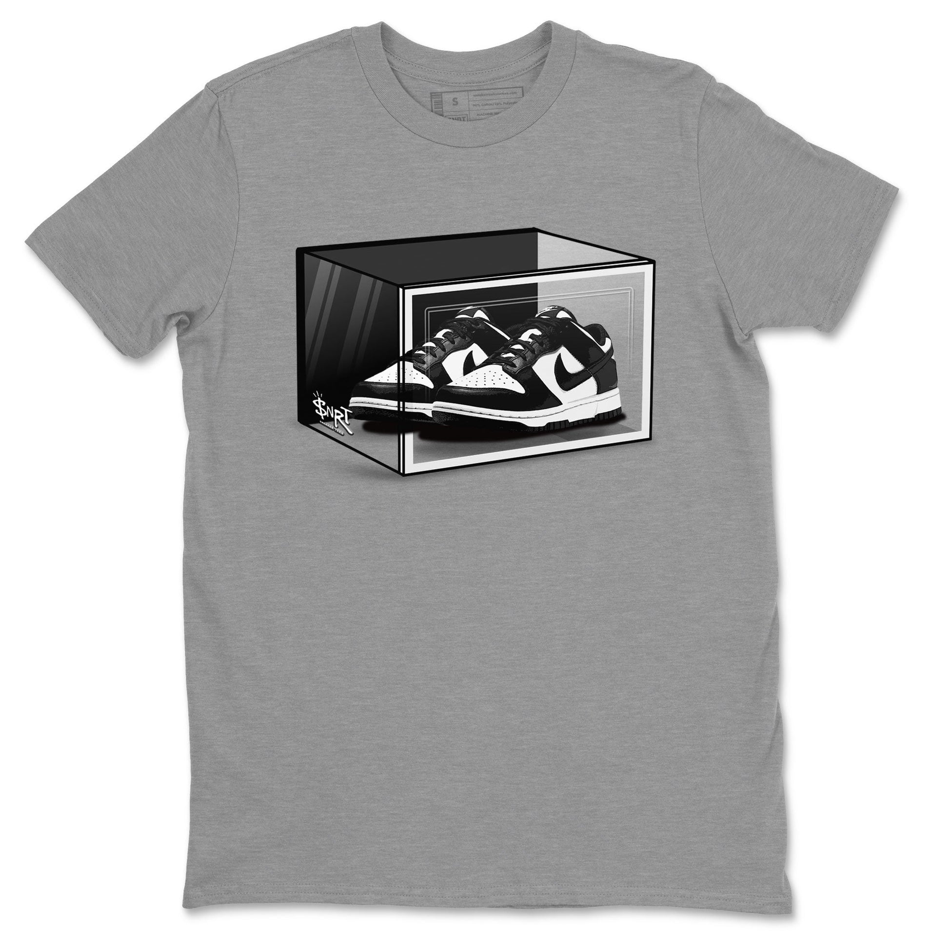 Dunk Panda shirt to match jordans Shoe Box sneaker tees Dunk Panda SNRT Sneaker Release Tees Unisex Heather Grey 2 T-Shirt