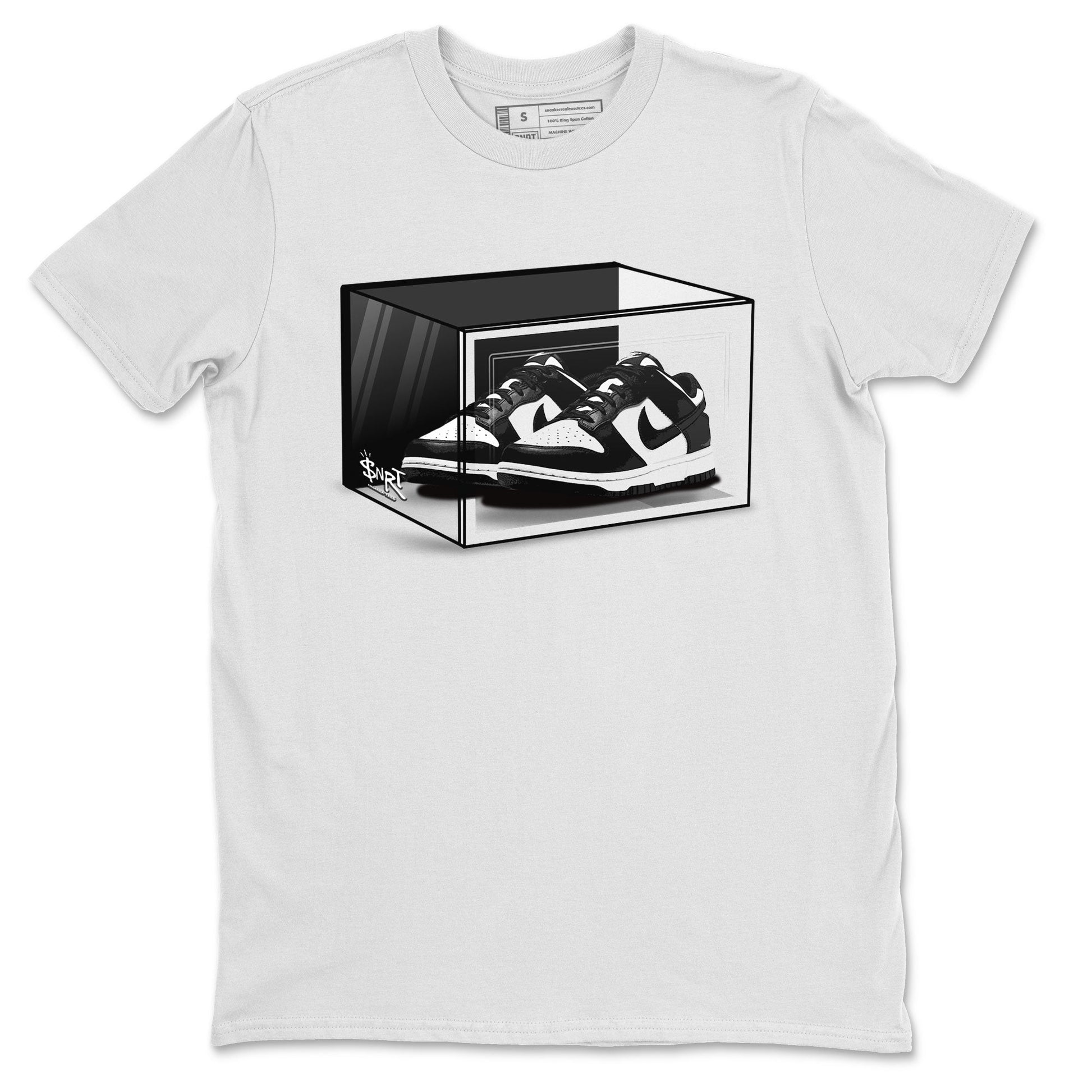 Dunk Panda shirt to match jordans Shoe Box sneaker tees Dunk Panda SNRT Sneaker Release Tees Unisex White 2 T-Shirt