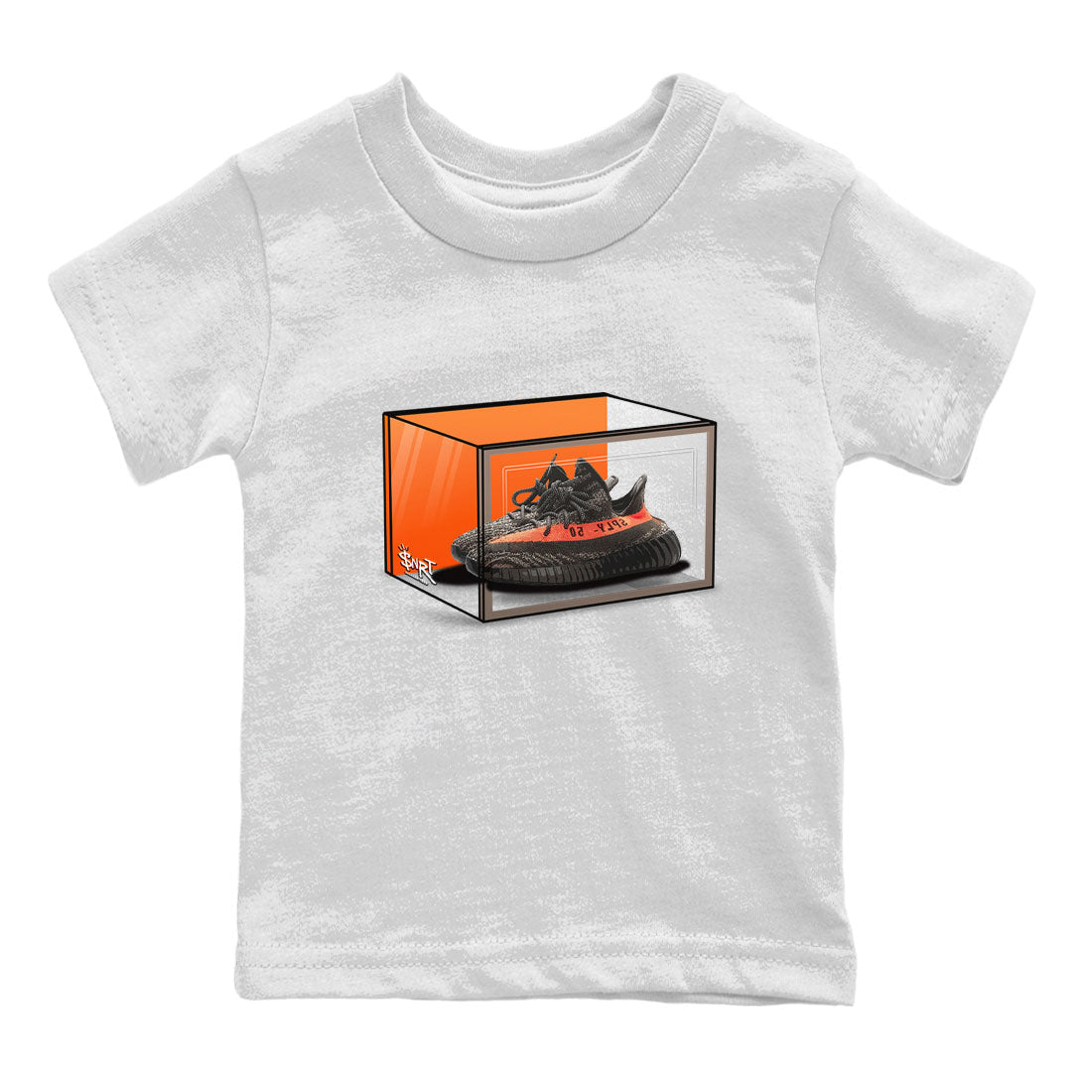 Yeezy 350 Carbon Beluga shirt to match jordans Shoe Box sneaker tees Yeezy Boost 350 Carbon Beluga SNRT Sneaker Release Tees Baby Toddler White 2 T-Shirt