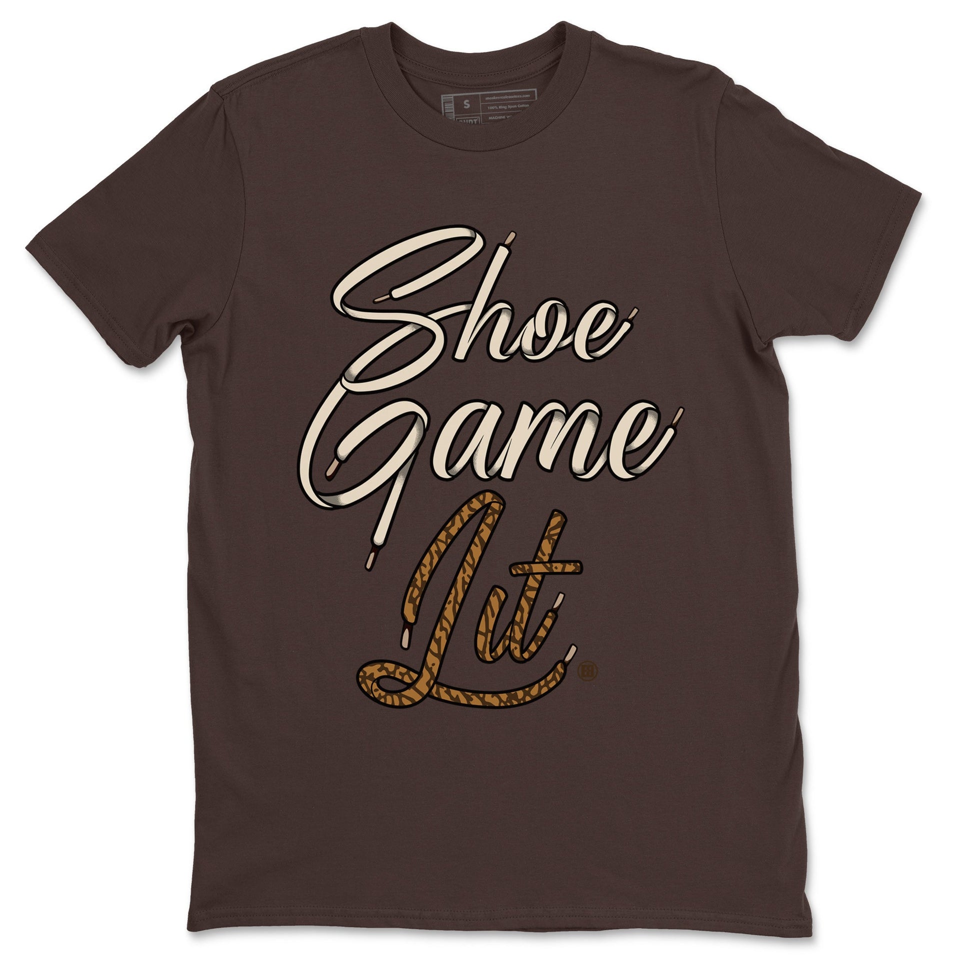 Air Jordan 3 Palomino Sneaker Match Tees Shoe Game Lit Shoe Lace Sneaker Tees Jordan 3 Retro Palomino Sneaker Release Tees Unisex Shirts Dark Chocolate 2