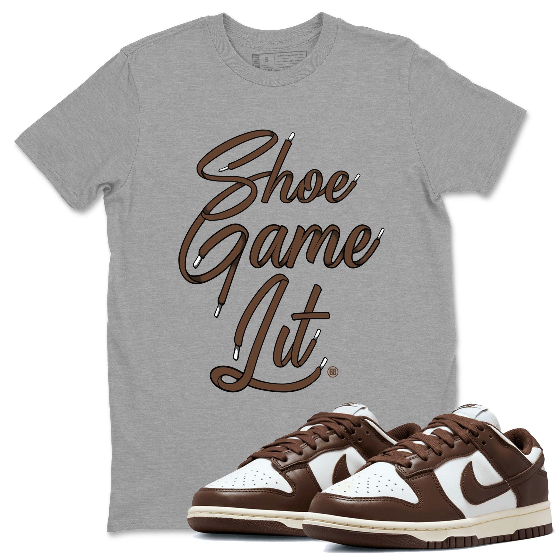 Dunk Low WMNS Cacao Wow sneaker shirt to match jordans Shoe Game Lit Shoe Lace sneaker tees Dunk Cacao Wow SNRT Sneaker Tees Crew Neck Unisex Cotton Sneaker T-Shirt Heather Grey 1 T-Shirt