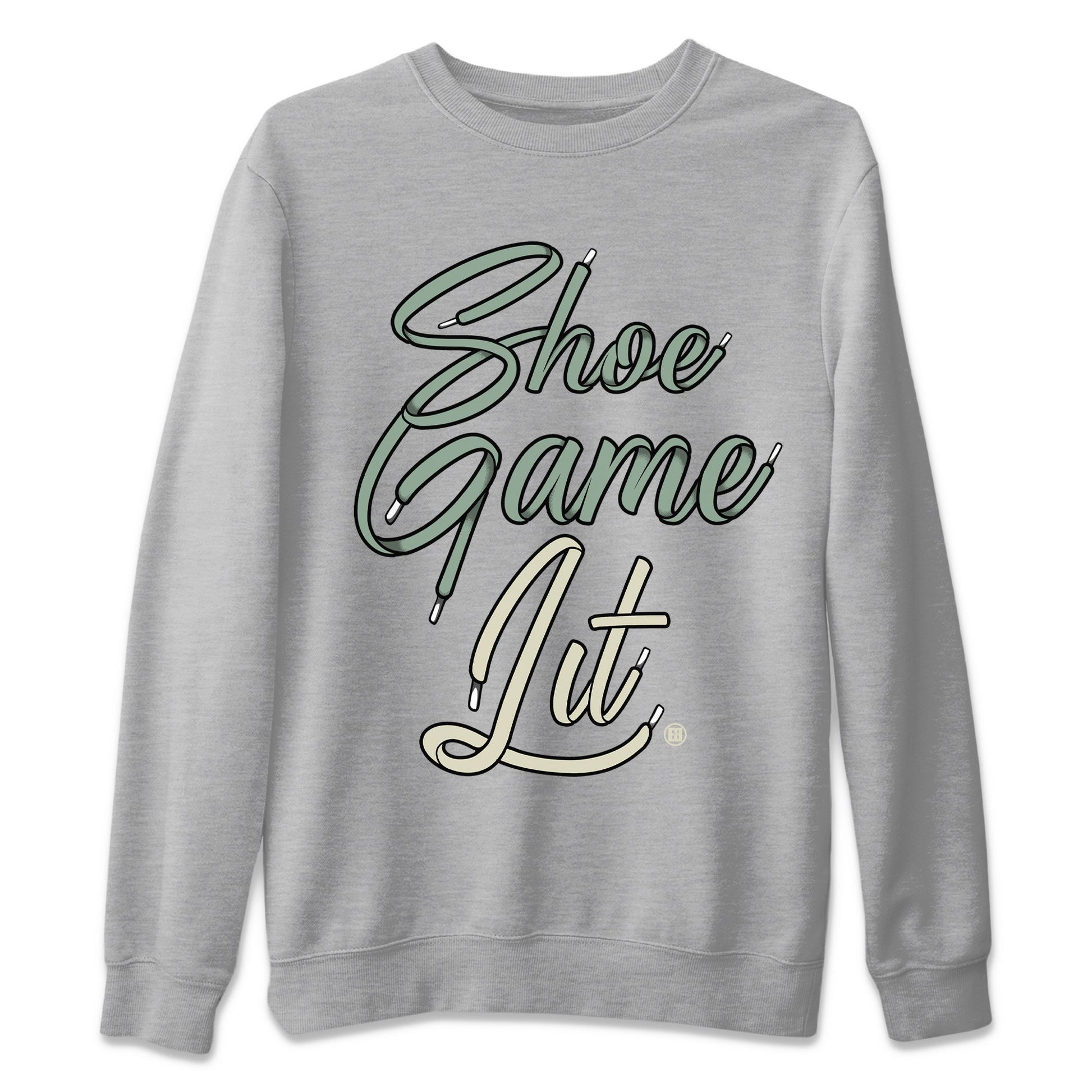 Dunk Low Mica Green Shirts Shoe Game Lit Shoe Lace Sneaker Tees Dunk Mica Green Sneaker Release Tees Unisex Shirts Heather Grey 2