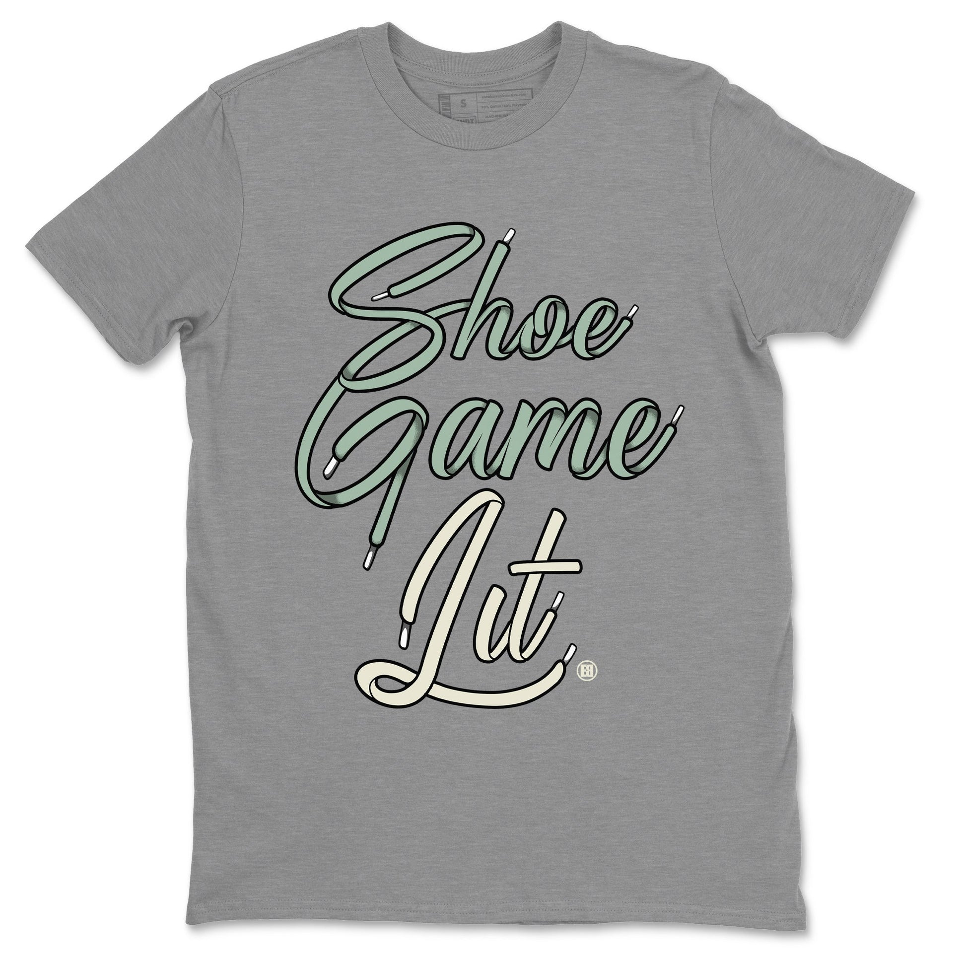 Dunk Low Mica Green Shirts Shoe Game Lit Shoe Lace Sneaker Tees Dunk Mica Green Sneaker Release Tees Unisex Shirts Heather Grey 2