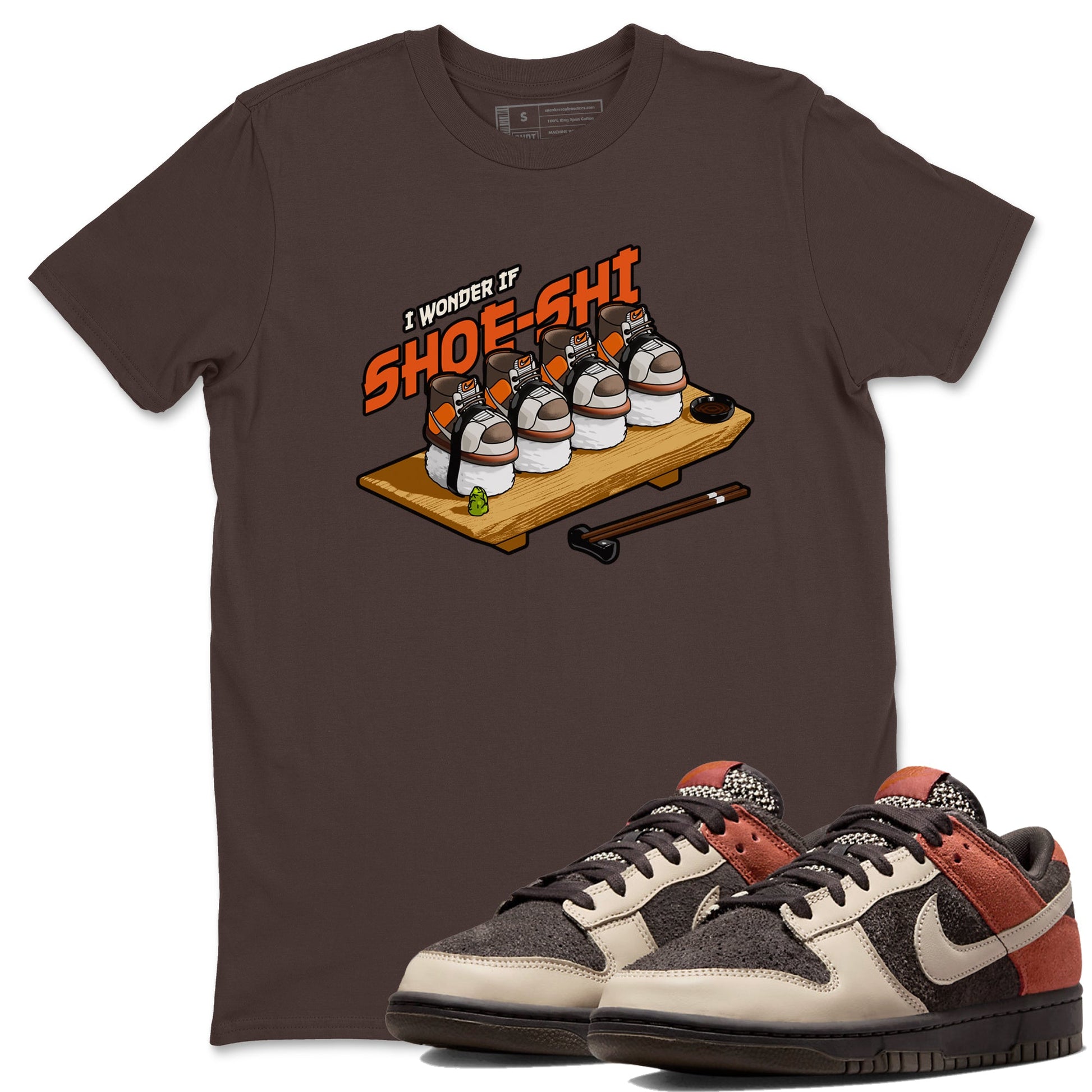 Dunk Red Panda shirt to match jordans Shoe-Shi sneaker tees Dunk Red Panda SNRT Sneaker Release Tees Unisex Dark Chocolate 1 T-Shirt