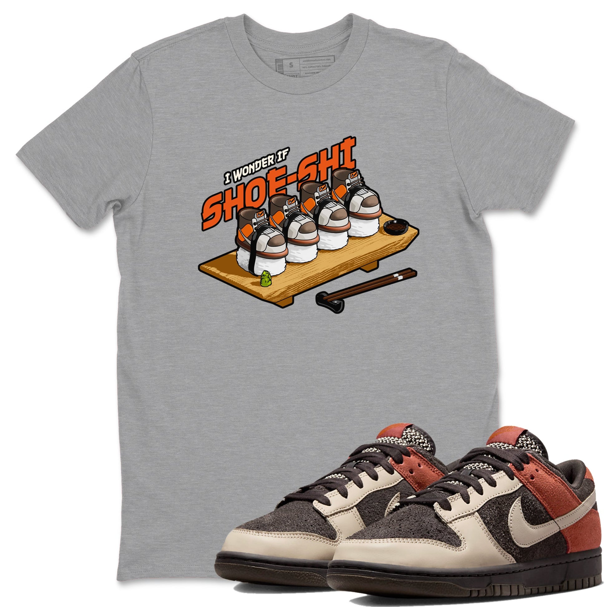 Dunk Red Panda shirt to match jordans Shoe-Shi sneaker tees Dunk Red Panda SNRT Sneaker Release Tees Unisex Heather Grey 1 T-Shirt