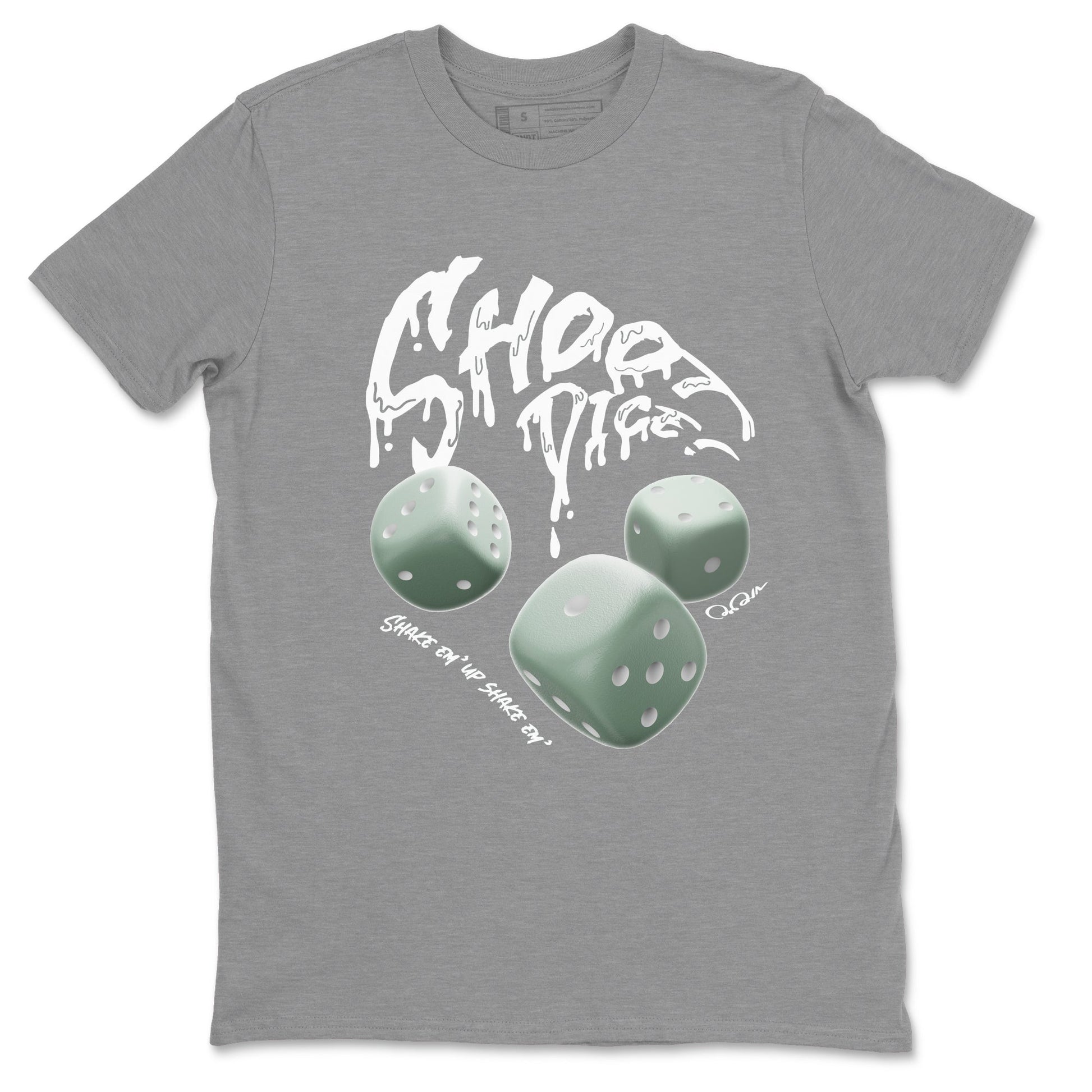 Dunk Mica Green Sneaker Match Tees Shoot Dice Sneaker Tees Nike Dunk Low Mica Green Sneaker Release Tees Unisex Shirts Heather Grey 2