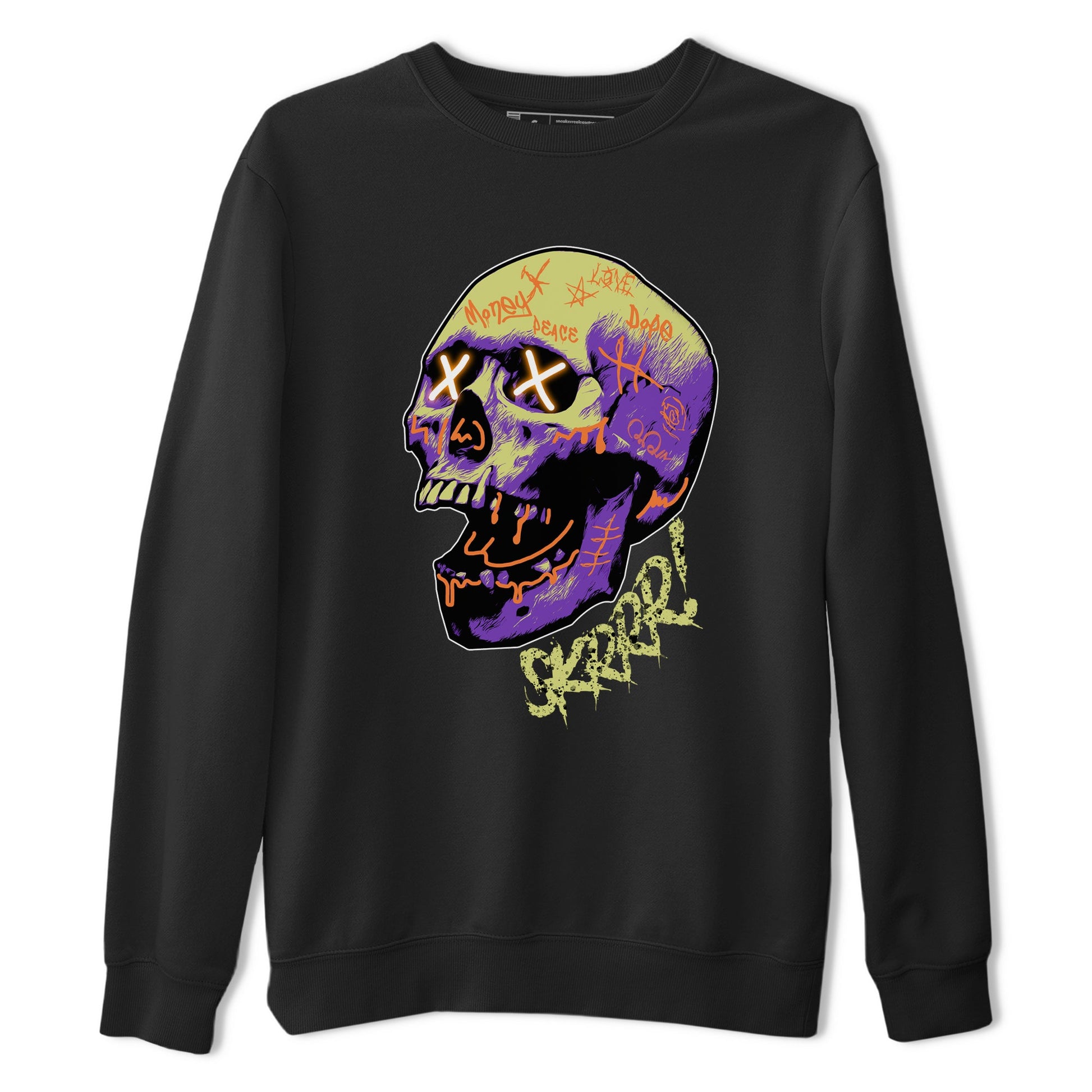 Air Jordan 4 Canyon Purple shirt to match jordans Skrrr sneaker tees AJ4 Canyon Purple SNRT Sneaker Release Tees Unisex Black 2 T-Shirt, Halloween tshirt