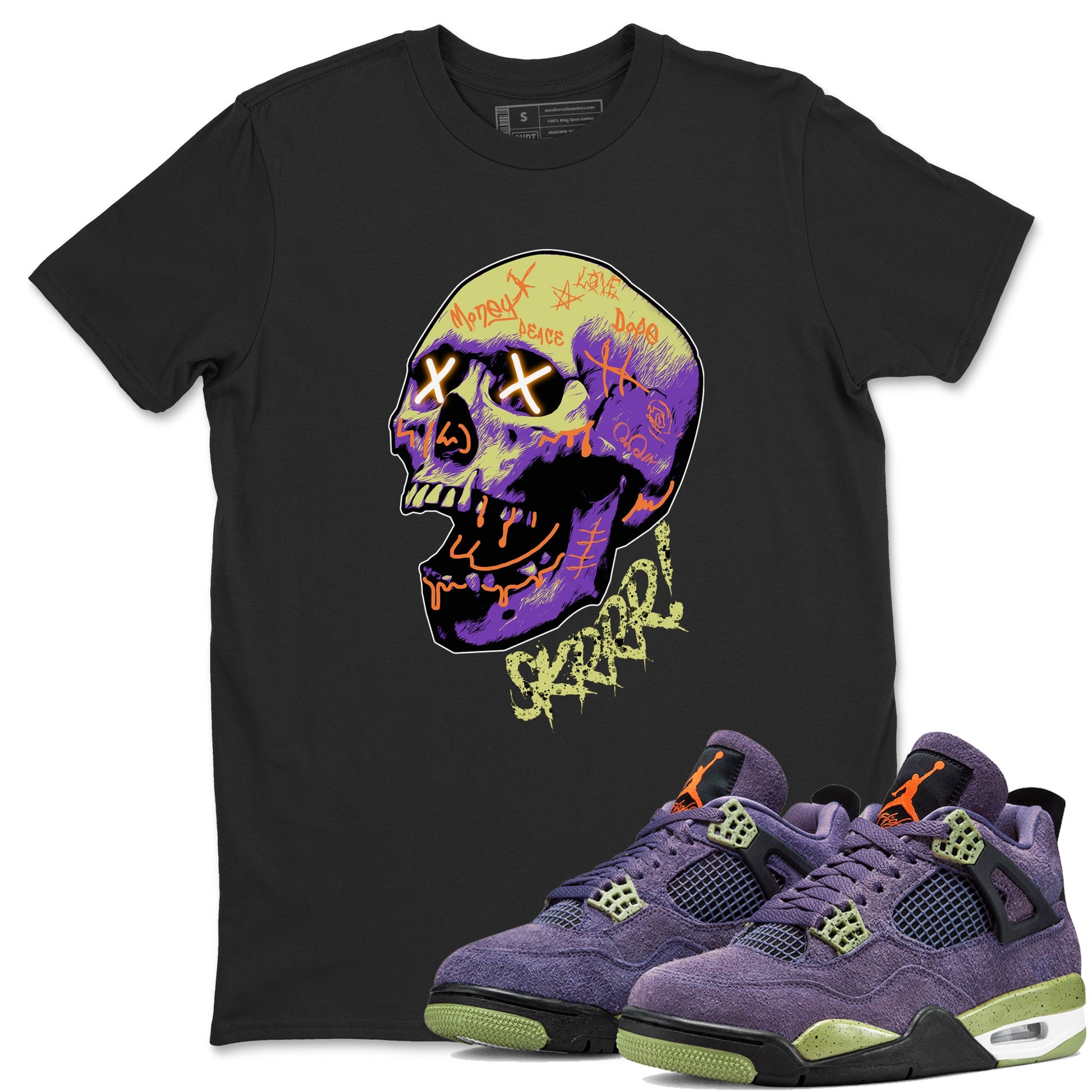 Air Jordan 4 Canyon Purple shirt to match jordans Skrrr sneaker tees AJ4 Canyon Purple SNRT Sneaker Release Tees Unisex Black 1 T-Shirt, Halloween tshirt
