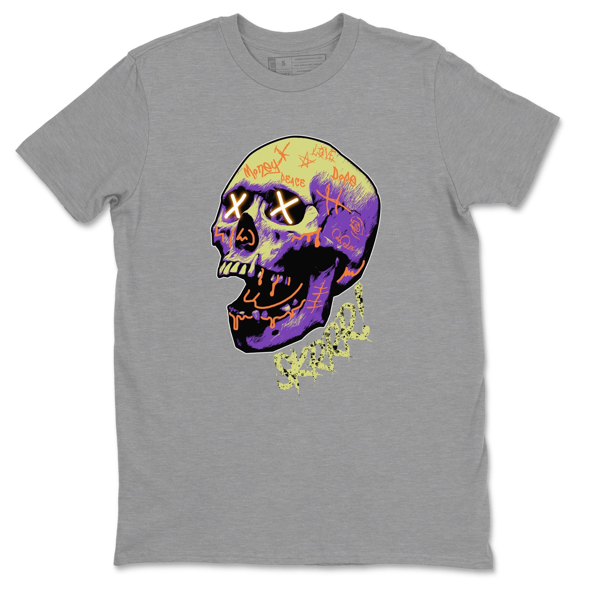 Air Jordan 4 Canyon Purple shirt to match jordans Skrrr sneaker tees AJ4 Canyon Purple SNRT Sneaker Release Tees Unisex Heather Grey 2 T-Shirt, Halloween tshirt