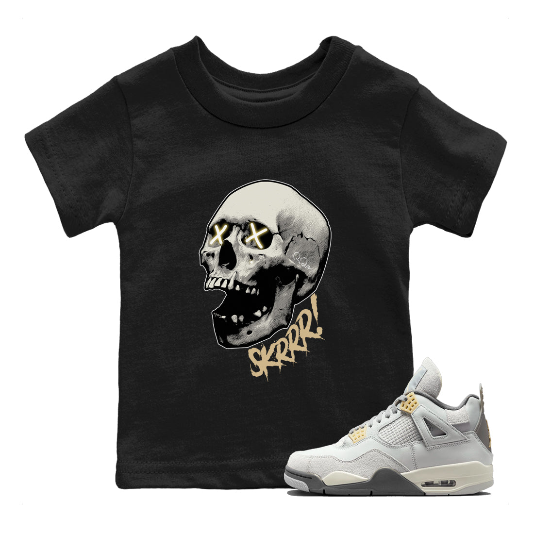 Jordan 4 Craft Sneaker Match Tees Skrrr Sneaker Tees Jordan 4 Craft Sneaker Release Tees Kids Shirts