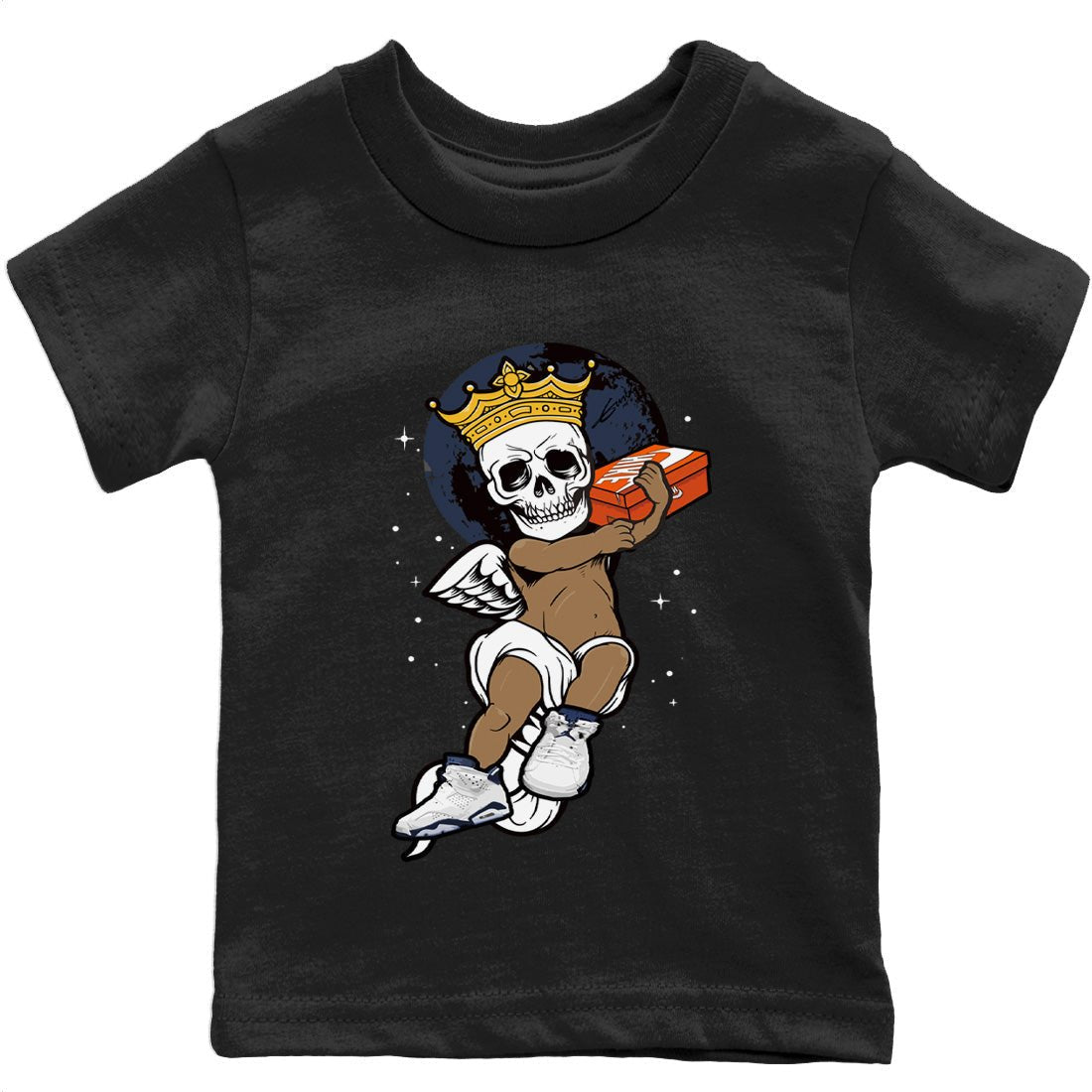 Jordan 6 Midnight Navy Sneaker Match Tees Skull Angel Sneaker Tees Jordan 6 Midnight Navy Sneaker Release Tees Kids Shirts