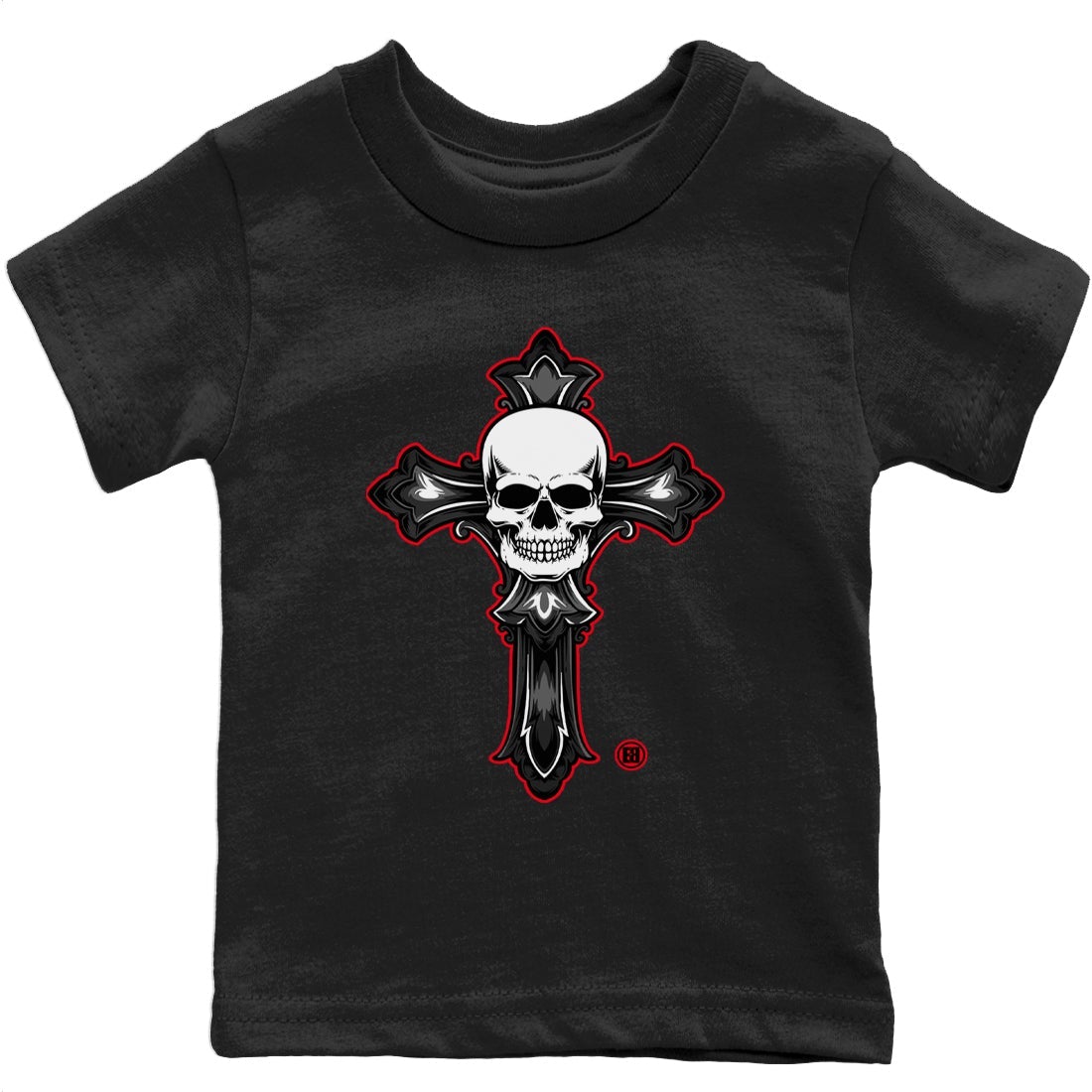 Jordan 12 Playoffs Sneaker Match Tees Skull Cross Sneaker Tees Jordan 12 Playoffs Sneaker Release Tees Kids Shirts