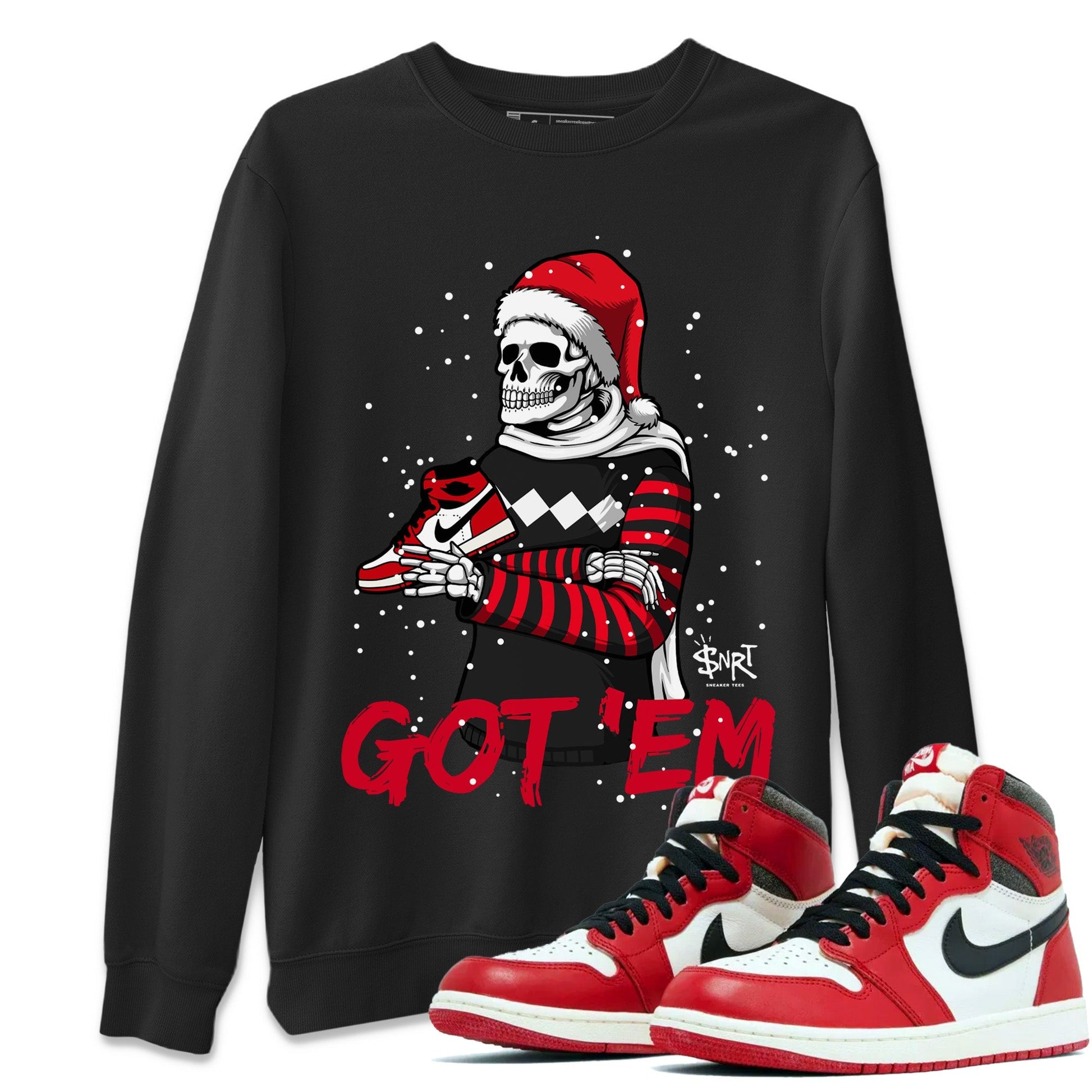 Jordan 1 Lost & Found Sneaker Match Tees Skull Got Em Sneaker Tees Jordan 1 Lost & Found Sneaker Release Tees Unisex Shirts