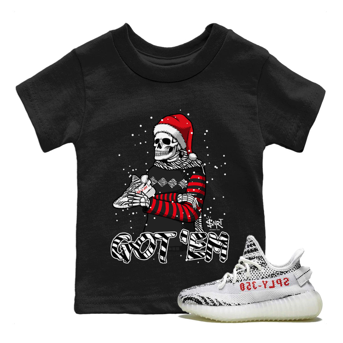Yeezy 350 Zebra Sneaker Match Tees Skull Got Em Sneaker Tees Yeezy 350 Zebra Sneaker Release Tees Kids Shirts