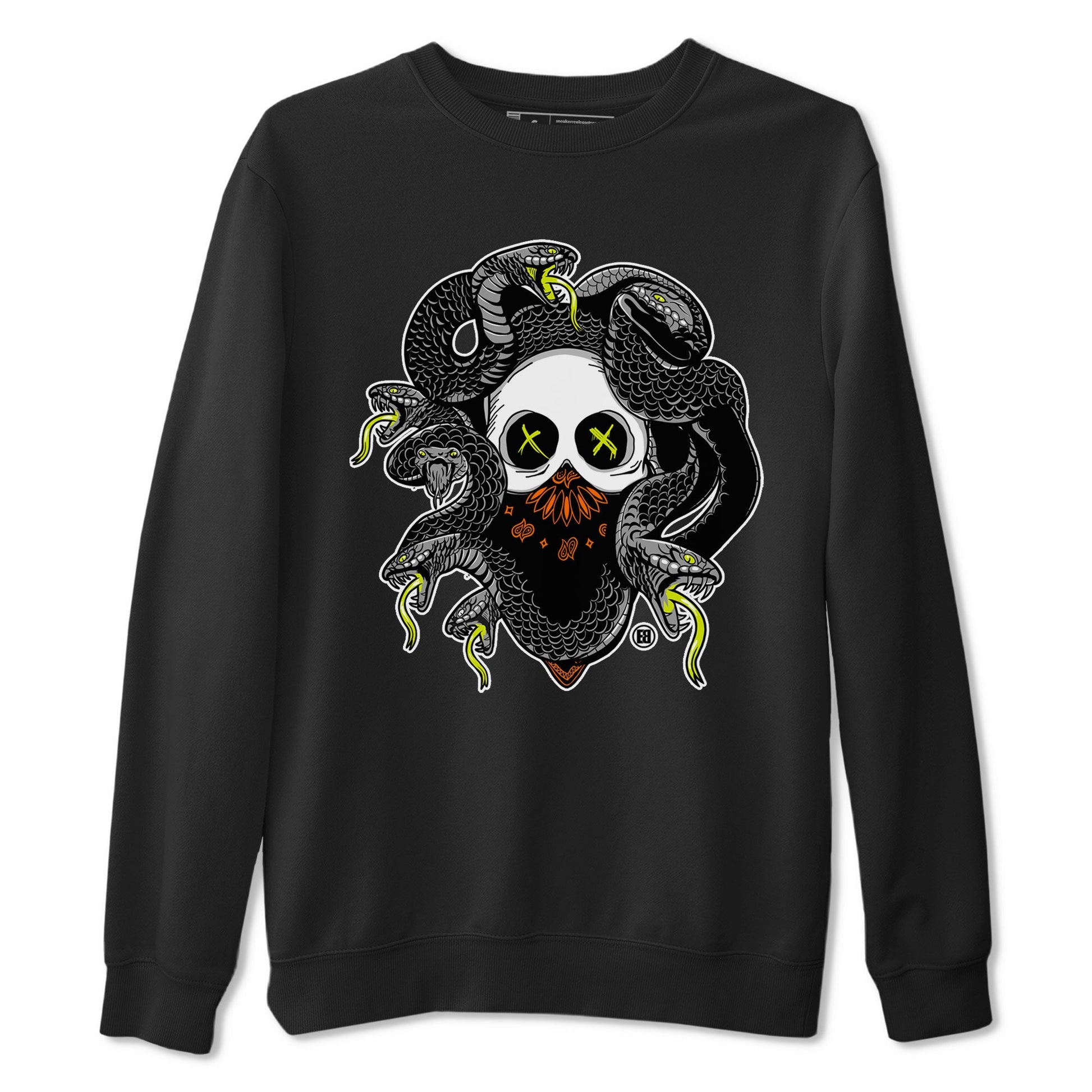 Dunk Mid Premium shirt to match jordans Skull Medusa sneaker tees Dunk Halloween SNRT Sneaker Tees Casual Crew Neck T-Shirt Unisex Black 2 T-Shirt