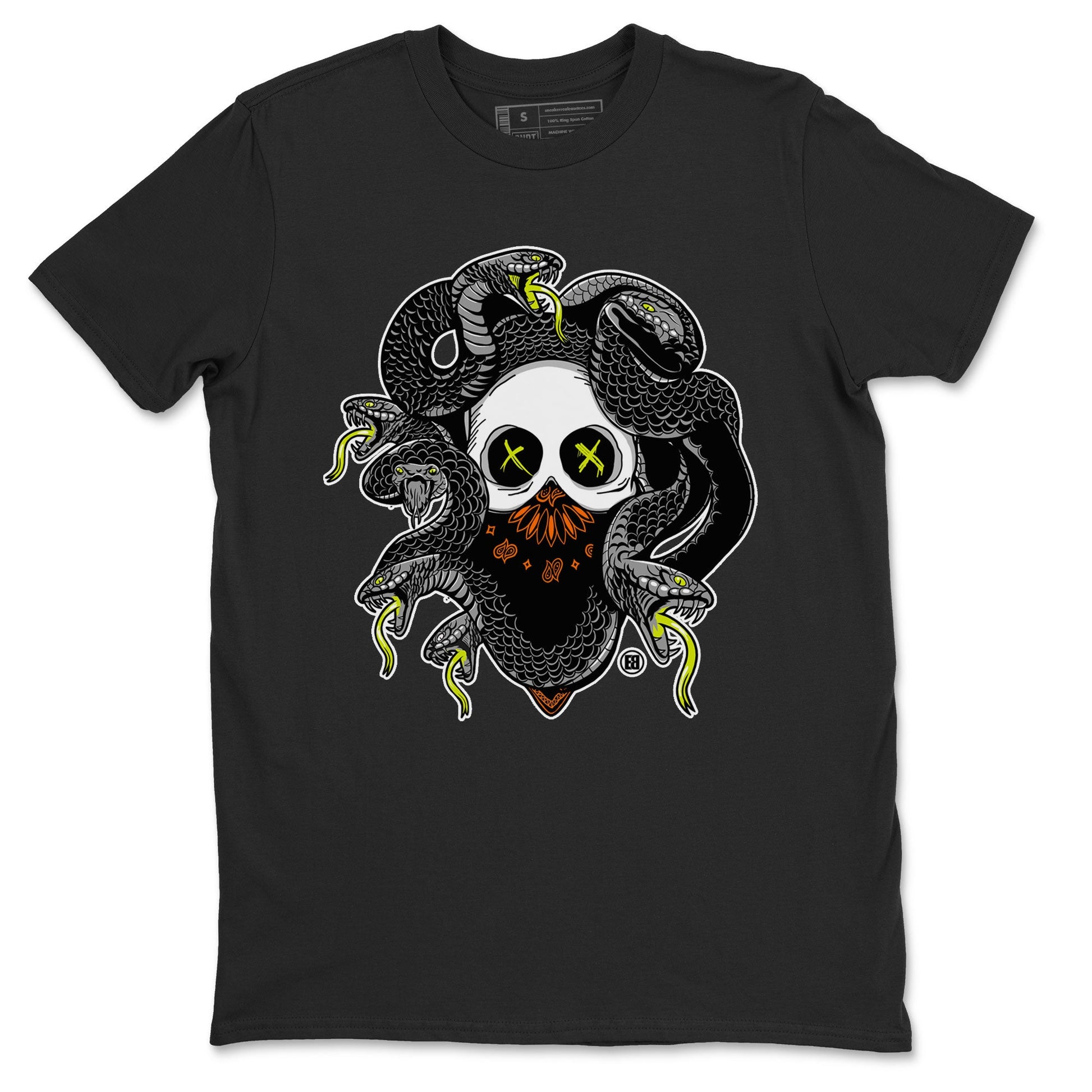 Dunk Mid Premium shirt to match jordans Skull Medusa sneaker tees Dunk Halloween SNRT Sneaker Tees Casual Crew Neck T-Shirt Unisex Black 2 T-Shirt