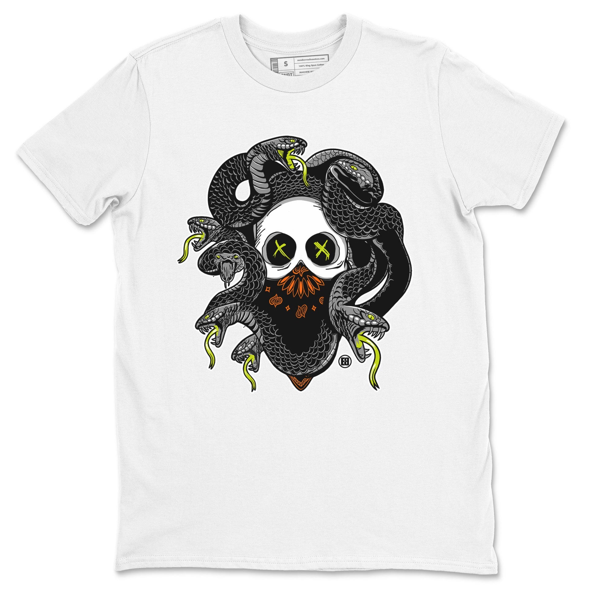 Dunk Mid Premium shirt to match jordans Skull Medusa sneaker tees Dunk Halloween SNRT Sneaker Tees Casual Crew Neck T-Shirt Unisex White 2 T-Shirt