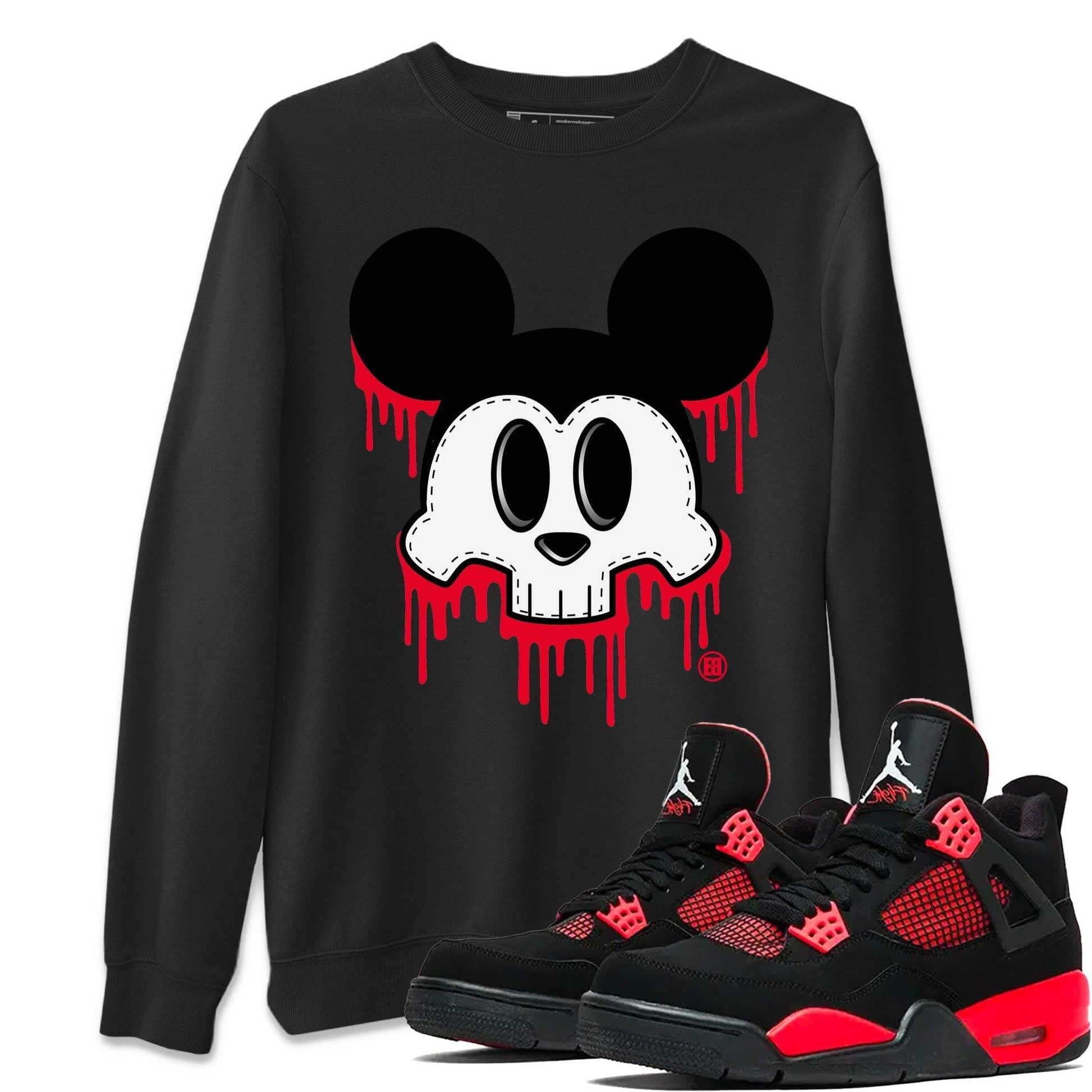 Jordan 4 Red Thunder Sneaker Match Tees Skull Mouse Sneaker Tees Jordan 4 Red Thunder Sneaker Release Tees Unisex Shirts