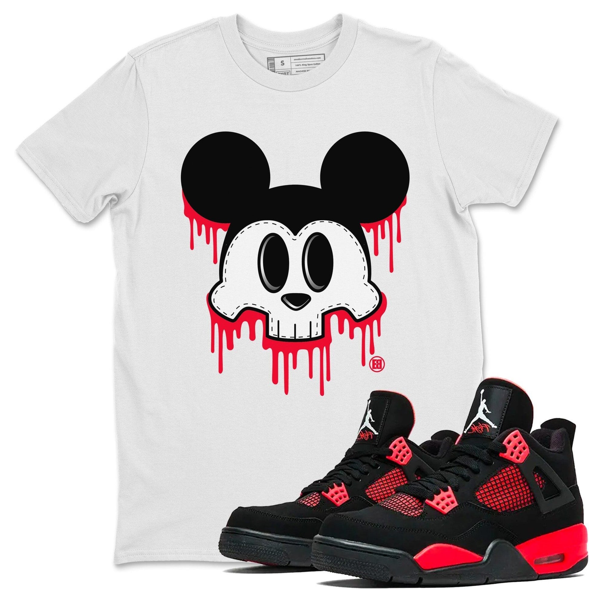 Jordan 4 Red Thunder Sneaker Match Tees Skull Mouse Sneaker Tees Jordan 4 Red Thunder Sneaker Release Tees Unisex Shirts