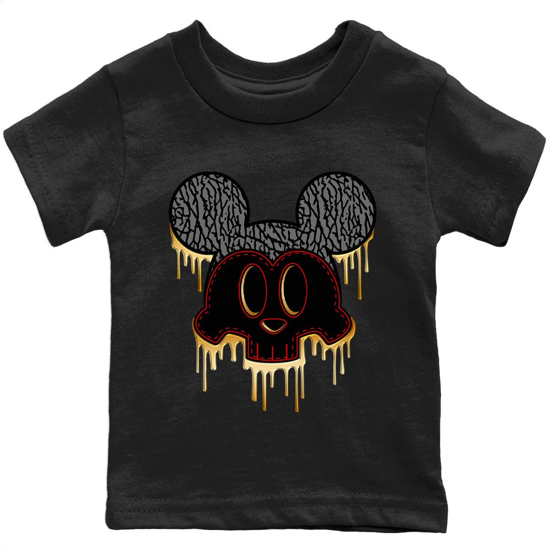Jordan 3 Black Gold Sneaker Match Tees Skull Mouse Sneaker Tees Jordan 3 Black Gold Sneaker Release Tees Kids Shirts