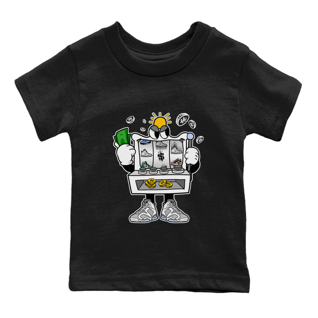 Jordan 6 Cool Grey Sneaker Match Tees Slot Machine Sneaker Tees Jordan 6 Cool Grey Sneaker Release Tees Kids Shirts