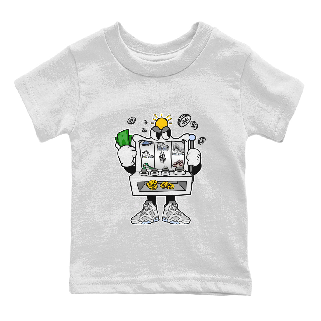 Jordan 6 Cool Grey Sneaker Match Tees Slot Machine Sneaker Tees Jordan 6 Cool Grey Sneaker Release Tees Kids Shirts