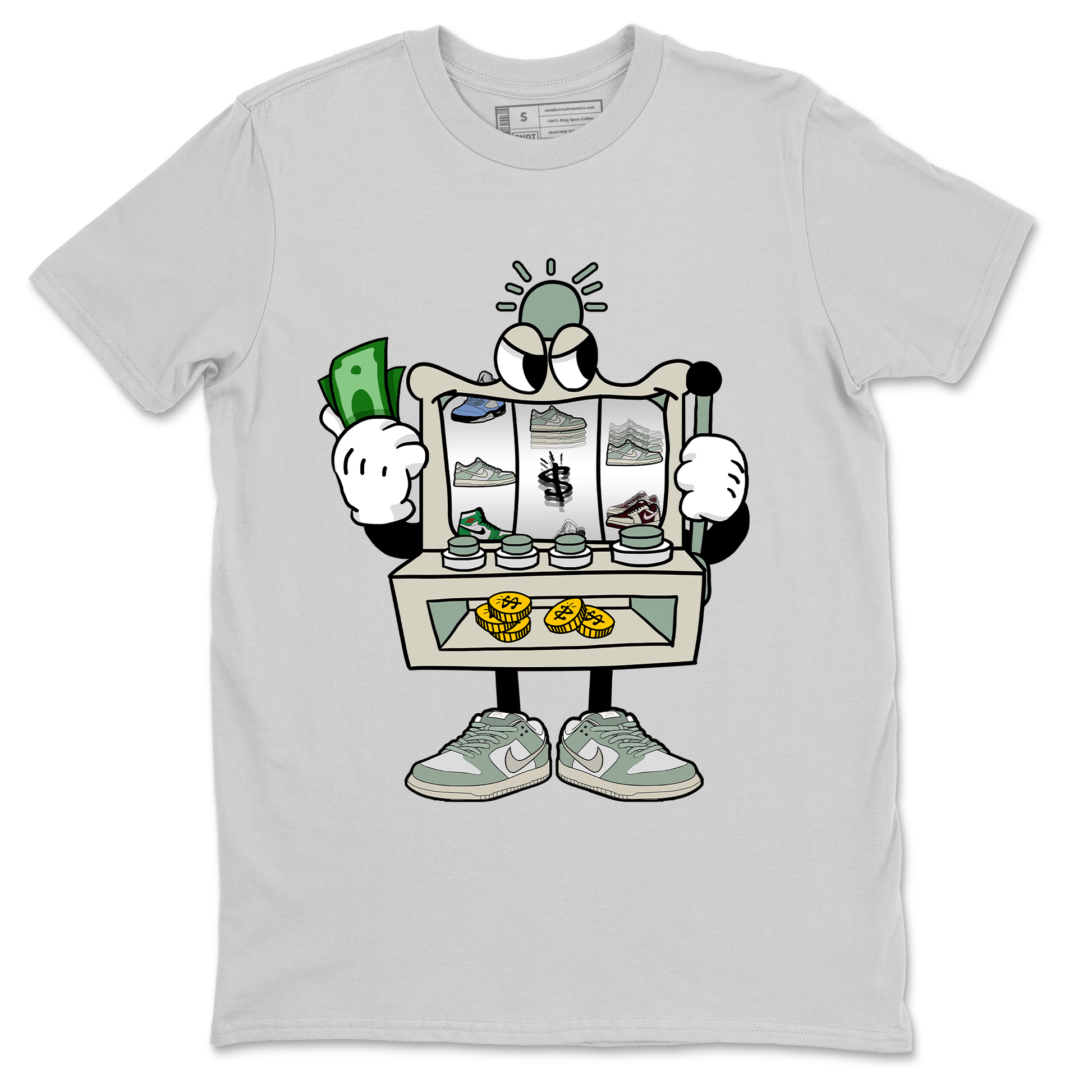 Dunk Low Mica Green Sneaker Match Tees Slot Machine Sneaker Tees Dunk Mica Green Sneaker Release Tees Unisex Shirts Silver 2