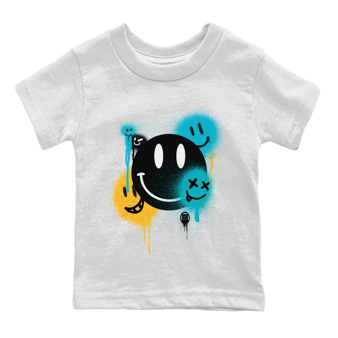 Jordan 5 Aqua Sneaker Match Tees Smile Painting Sneaker Tees Jordan 5 Aqua Sneaker Release Tees Kids Shirts