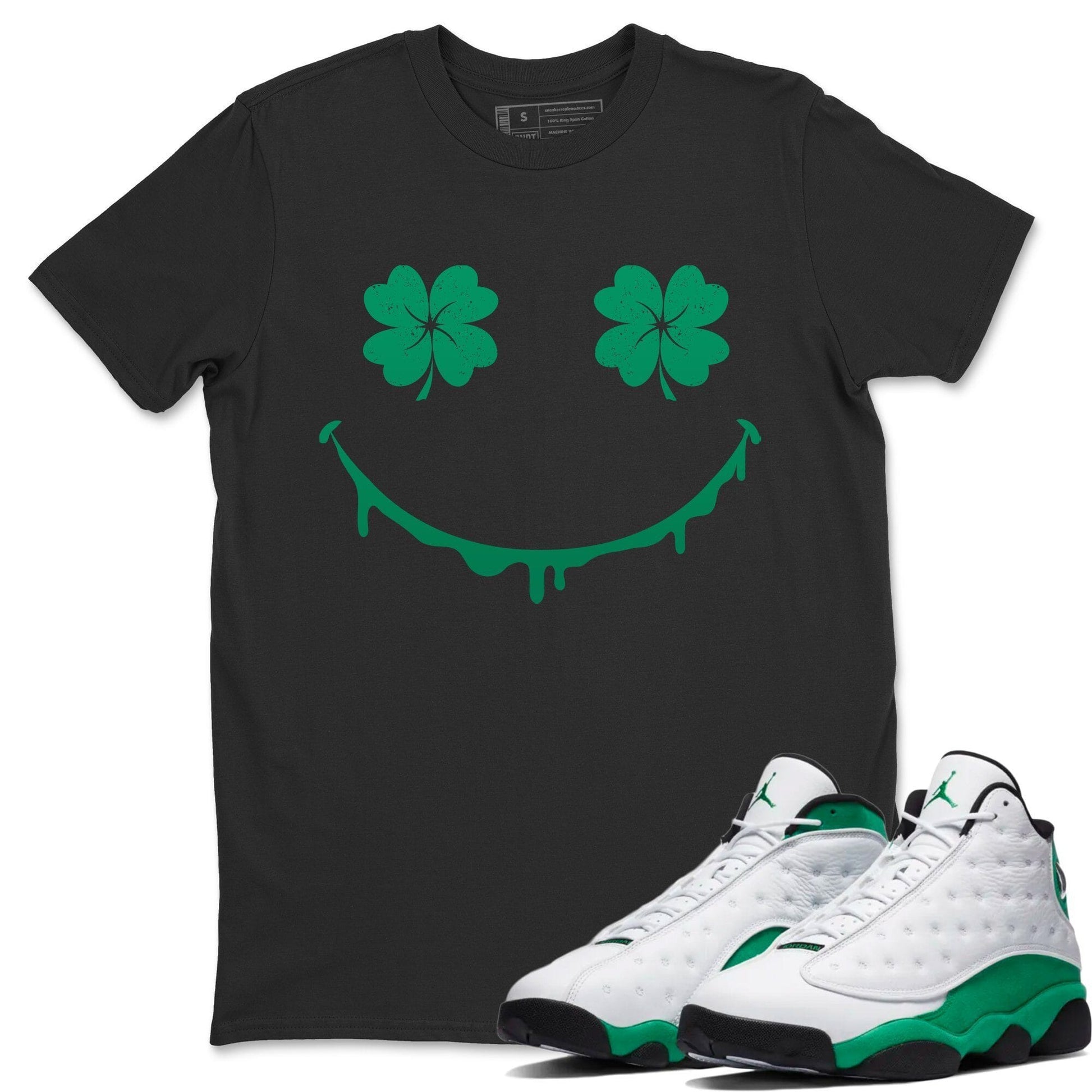 Jordan 13 Lucky Green Sneaker Match Tees Smiley Face Sneaker Tees Jordan 13 Lucky Green Sneaker Release Tees Unisex Shirts