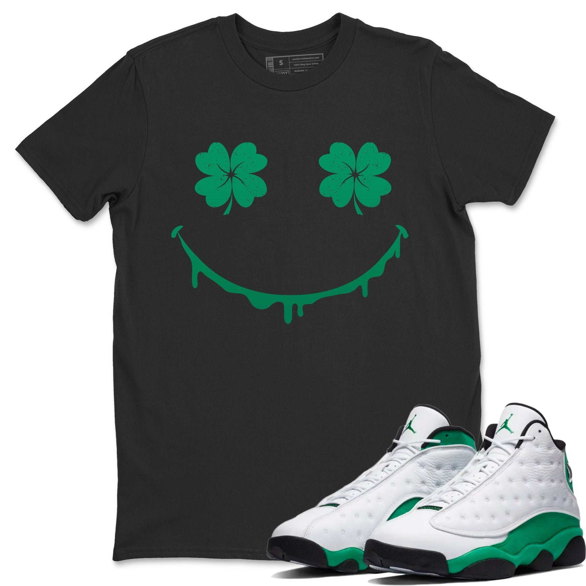 Jordan 13 Lucky Green Sneaker Match Tees Smiley Face Sneaker Tees Jordan 13 Lucky Green Sneaker Release Tees Unisex Shirts