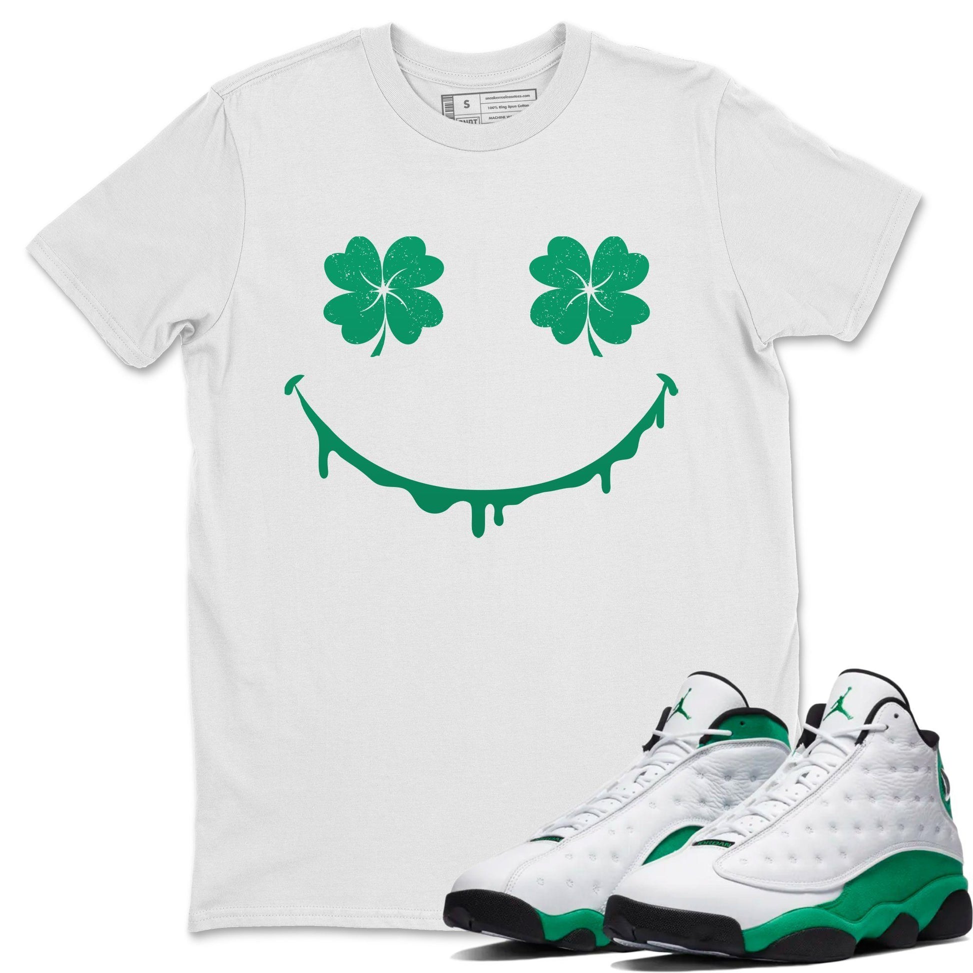 Jordan 13 Lucky Green Sneaker Match Tees Smiley Face Sneaker Tees Jordan 13 Lucky Green Sneaker Release Tees Unisex Shirts