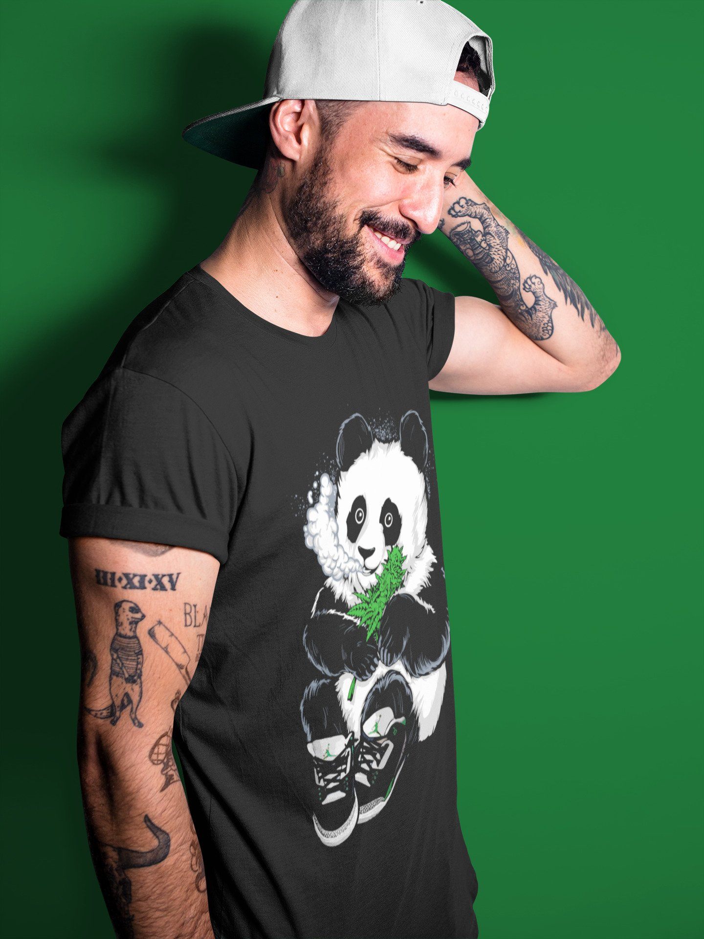 Jordan 3 Pine Green Sneaker Match Tees Smoking Panda Sneaker Tees Jordan 3 Pine Green Sneaker Release Tees Unisex Shirts