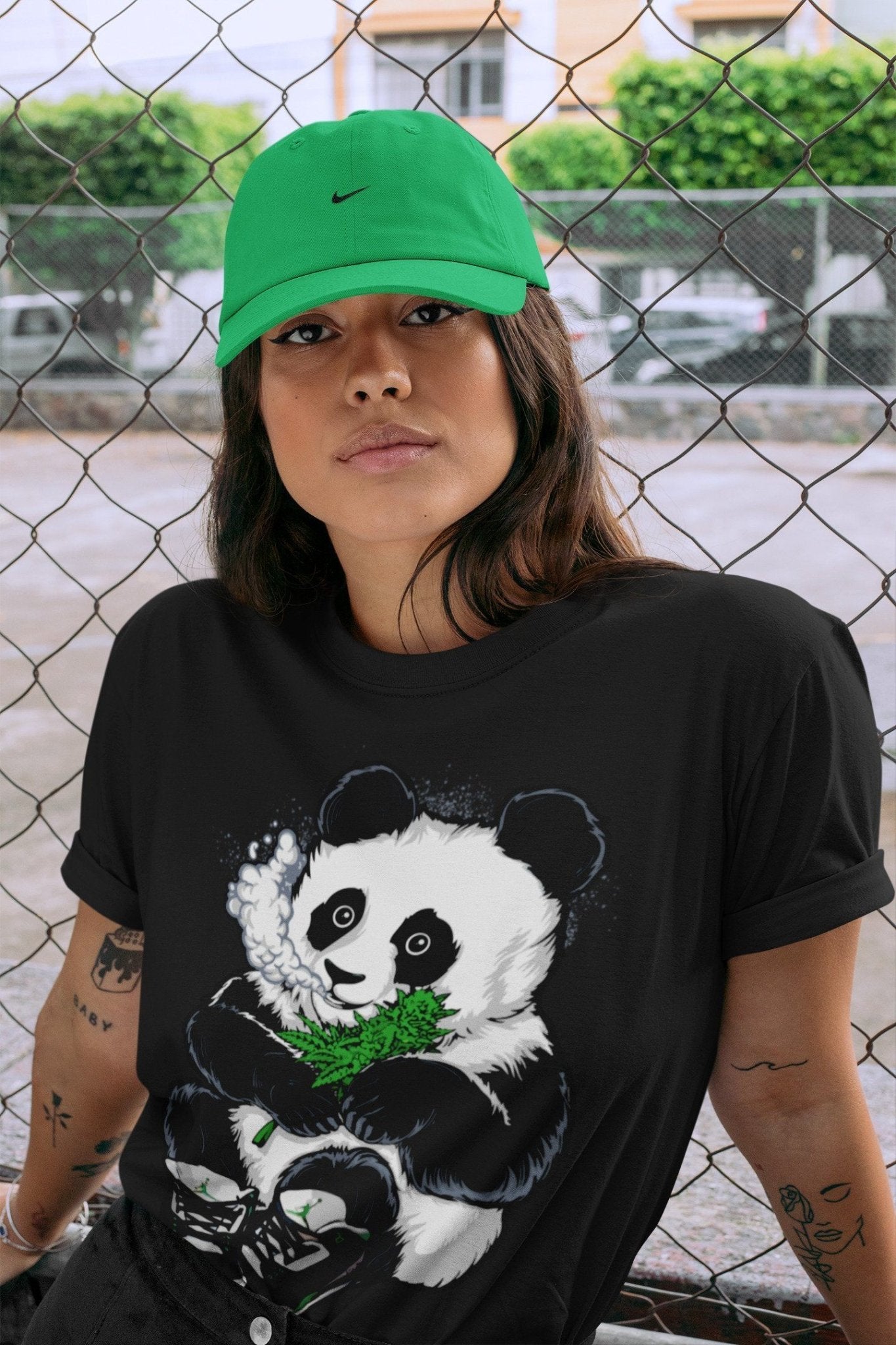 Jordan 3 Pine Green Sneaker Match Tees Smoking Panda Sneaker Tees Jordan 3 Pine Green Sneaker Release Tees Unisex Shirts